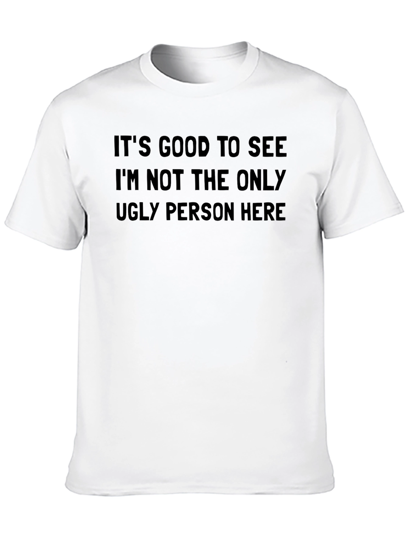 Funny Ugly Person Graphic T-Shirt - Black