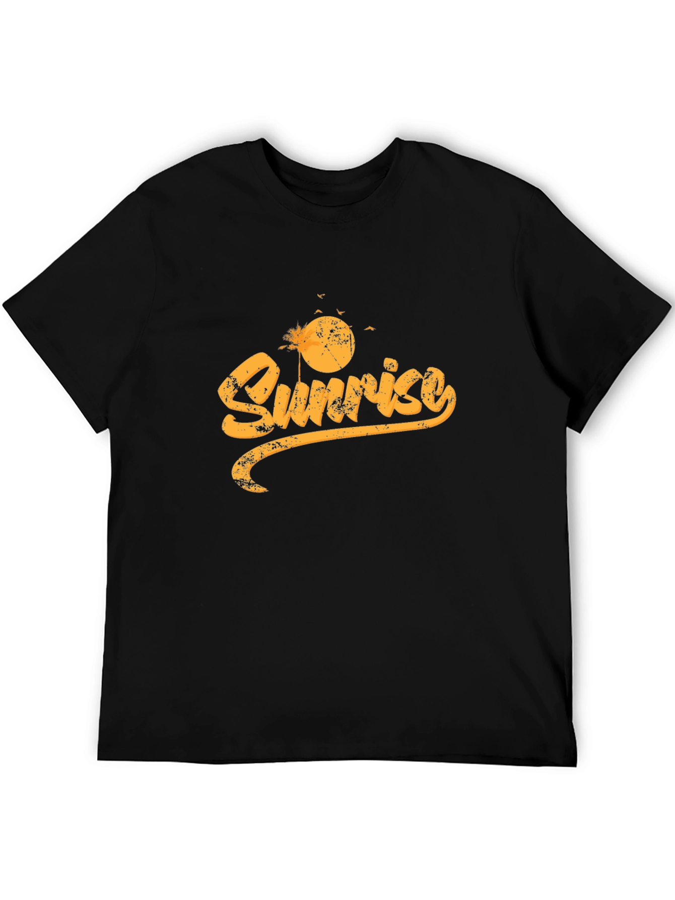 Sunrise Graphic Tee - Black Cotton Blend