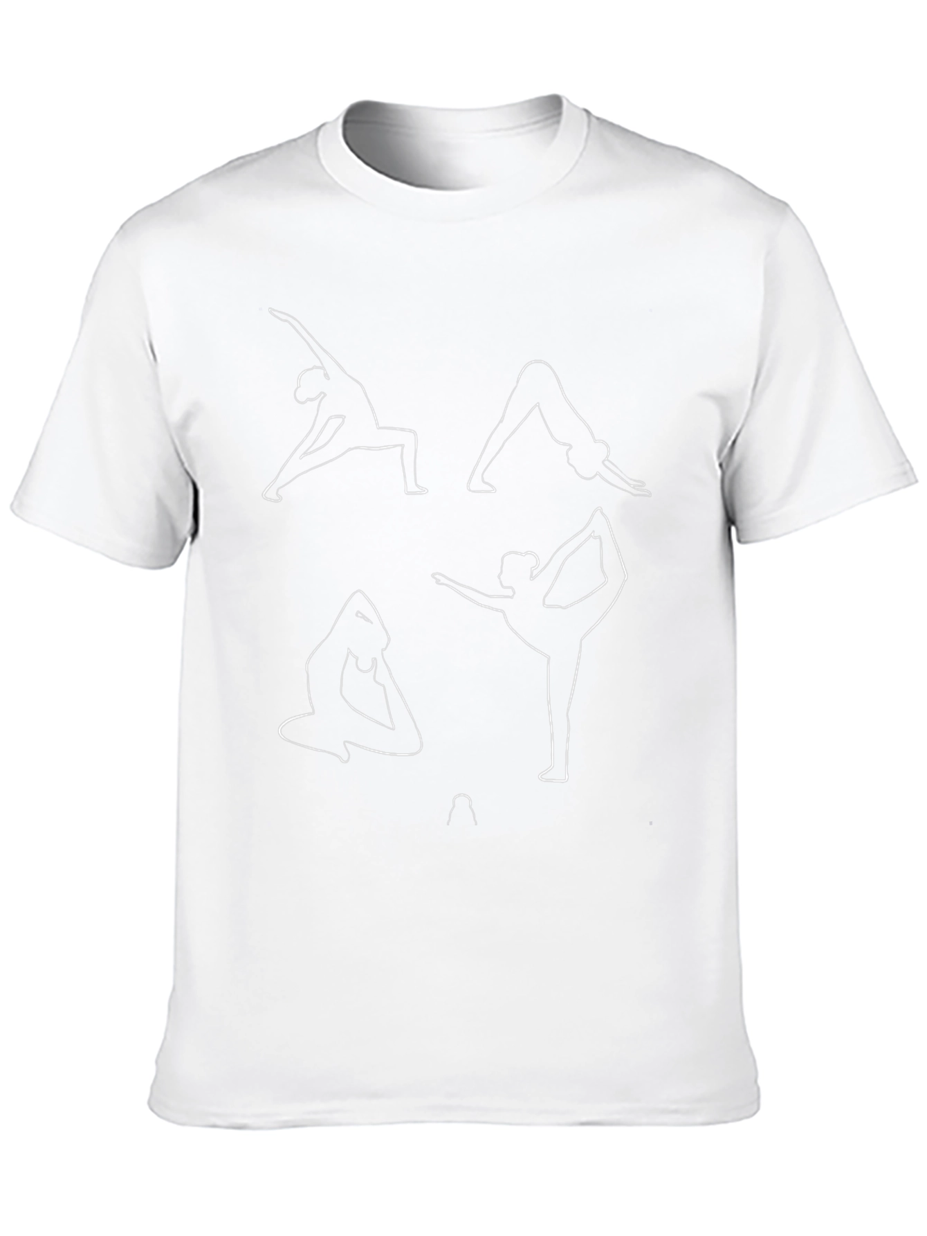Yoga Poses Graphic Tee - Black Cotton T-Shirt