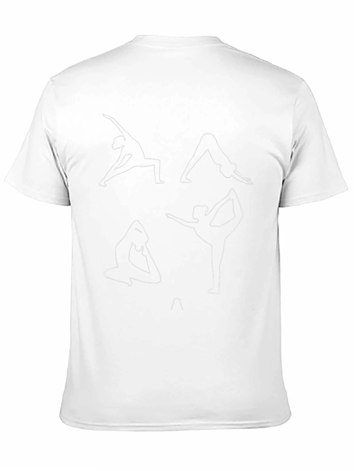 Yoga Poses Graphic Tee - Black Cotton T-Shirt