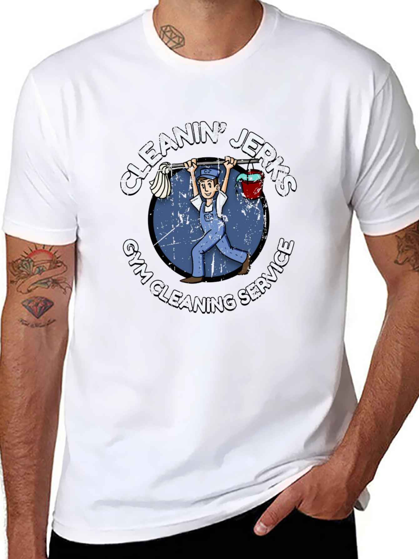 Cleanin Jerks Gym Cleaning Service Black T-Shirt