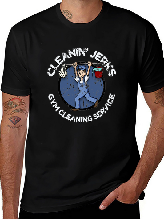 Cleanin Jerks Gym Cleaning Service Black T-Shirt