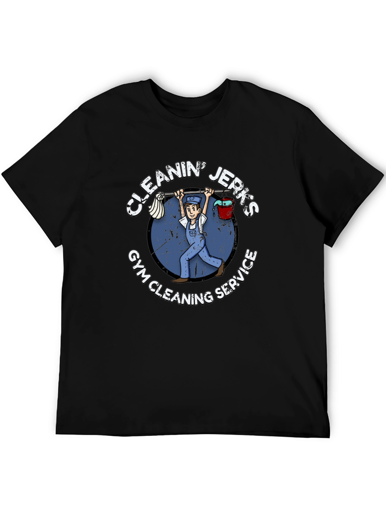 Cleanin Jerks Gym Cleaning Service Black T-Shirt