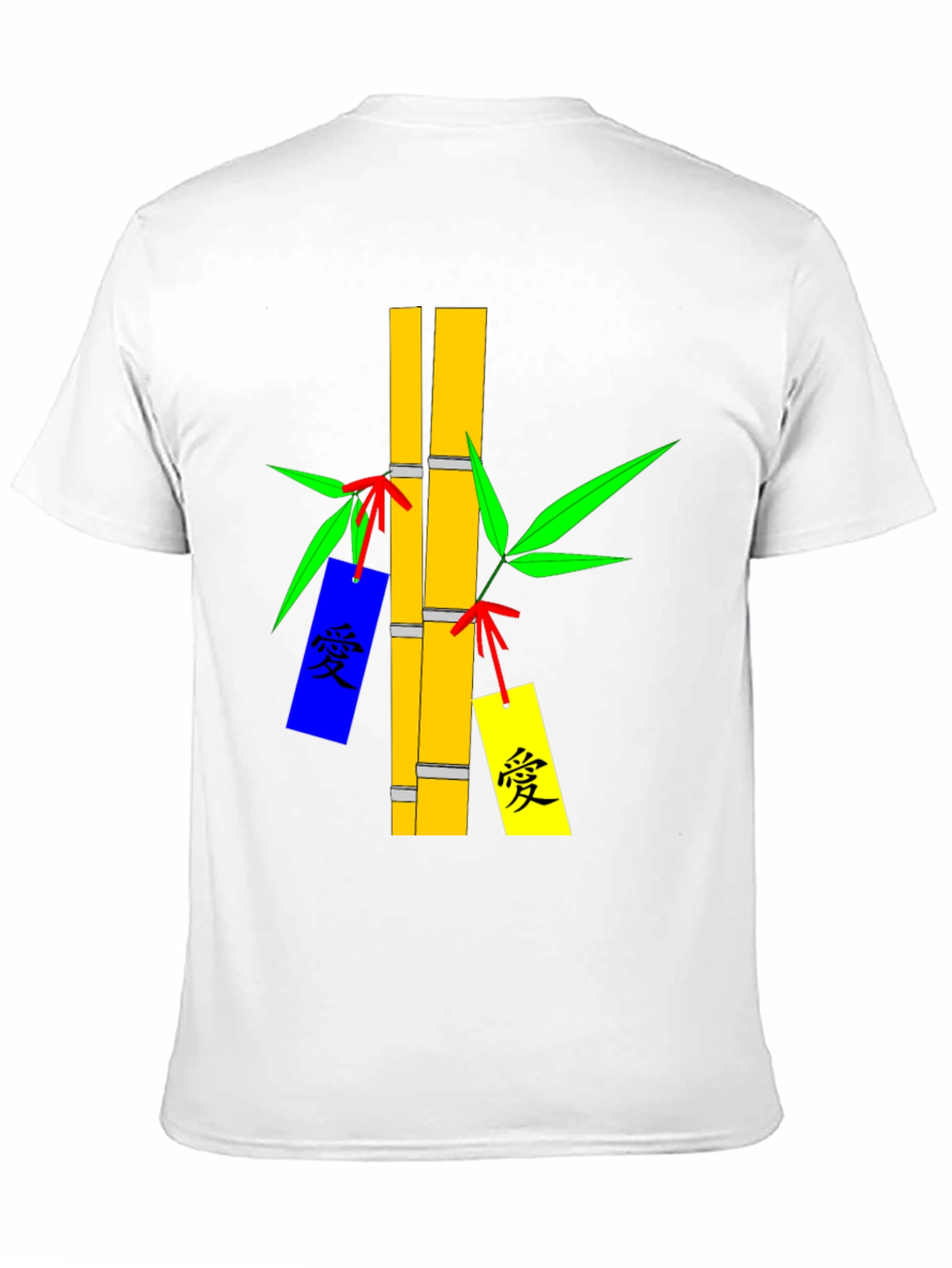 Bamboo Design Black T-Shirt