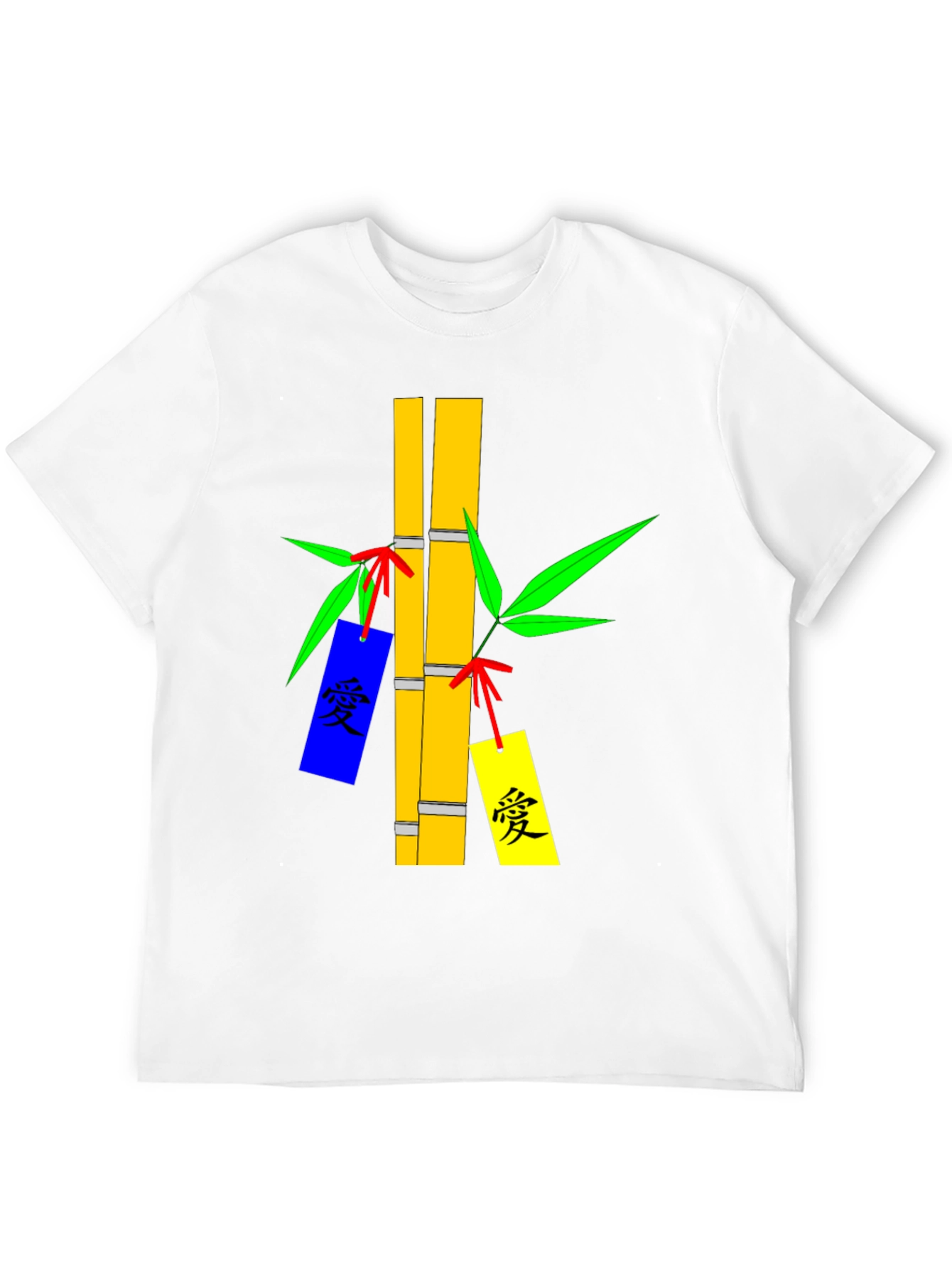 Bamboo Design Black T-Shirt