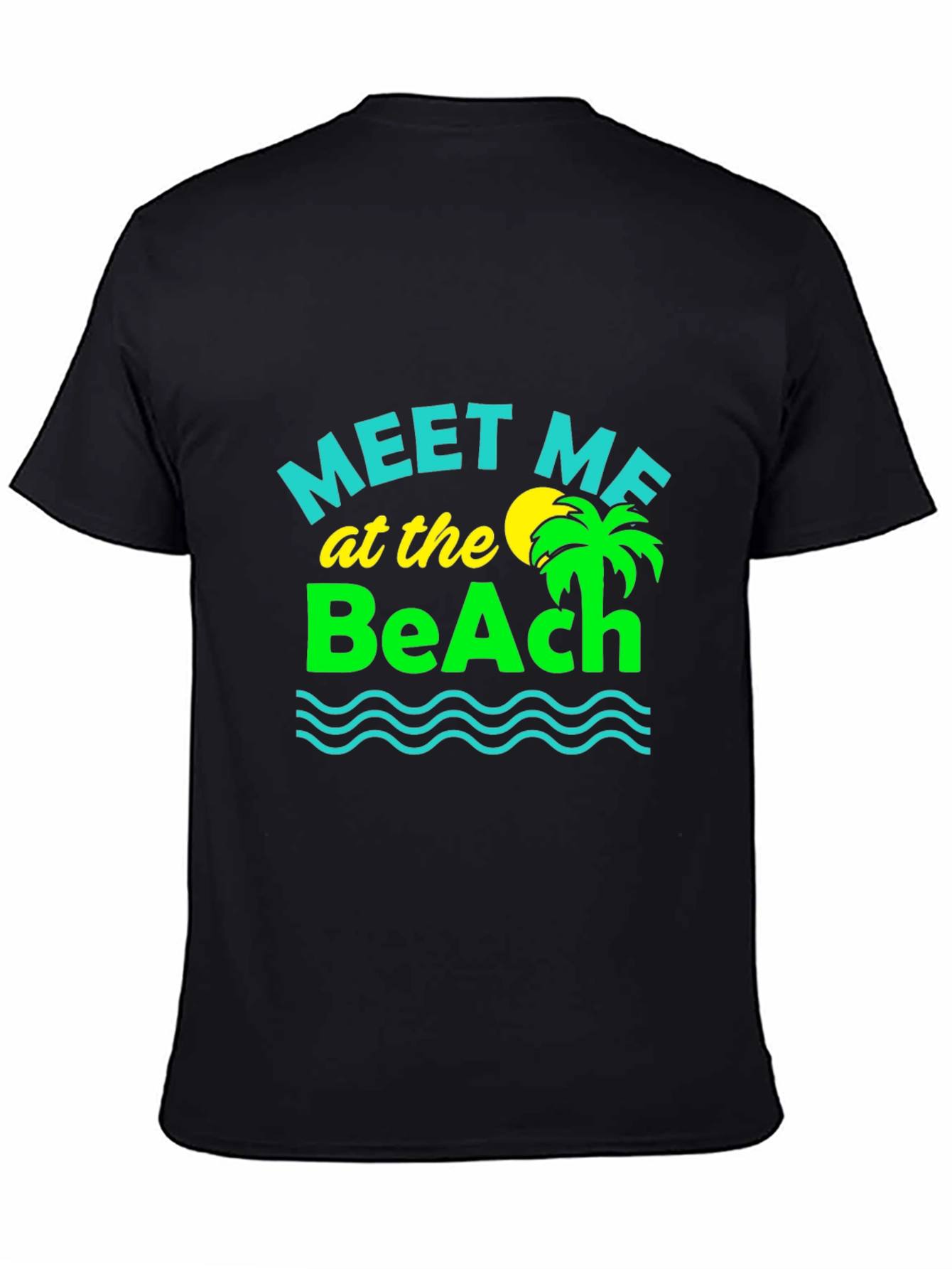 Meet Me at the Beach Graphic Tee - Black
