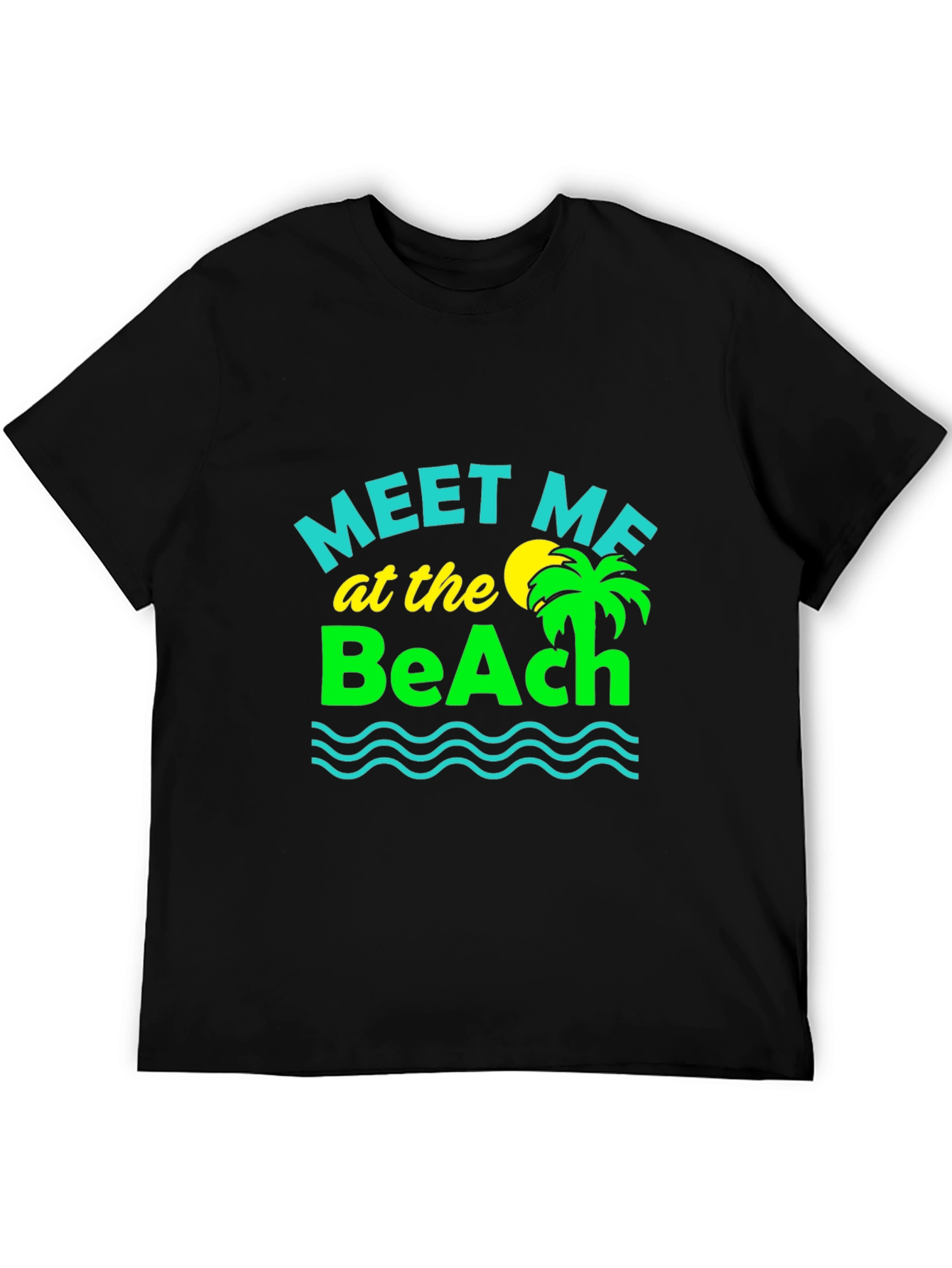 Meet Me at the Beach Graphic Tee - Black