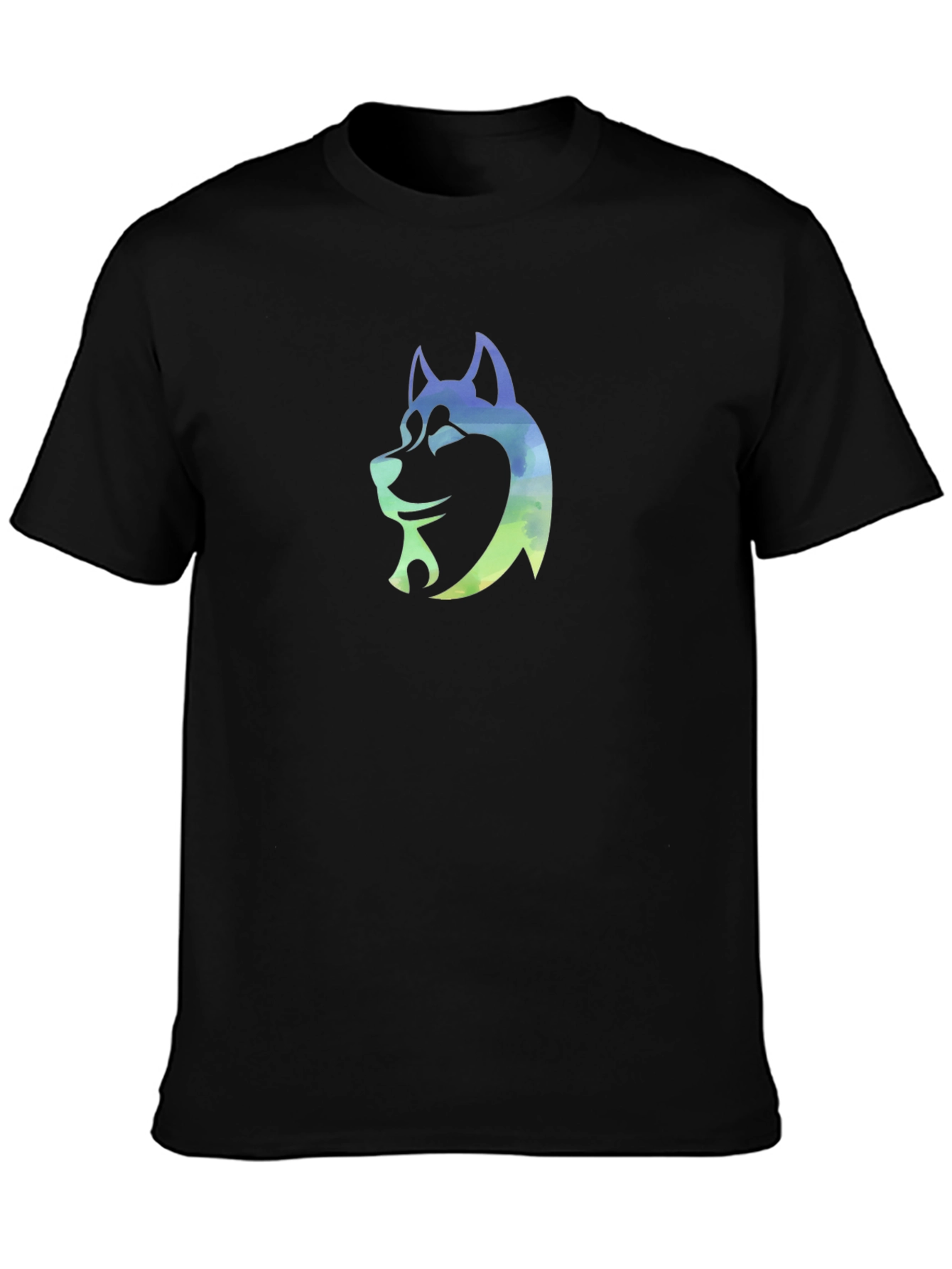 Husky Graphic Black T-Shirt - Cool Dog Lover Tee