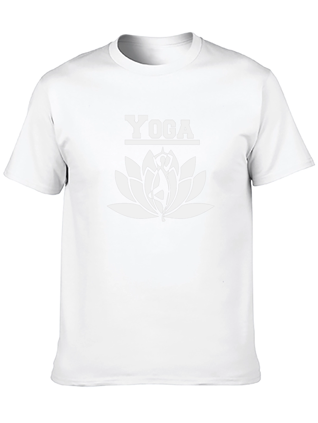 Yoga Lotus Graphic Tee - Black Cotton T-Shirt