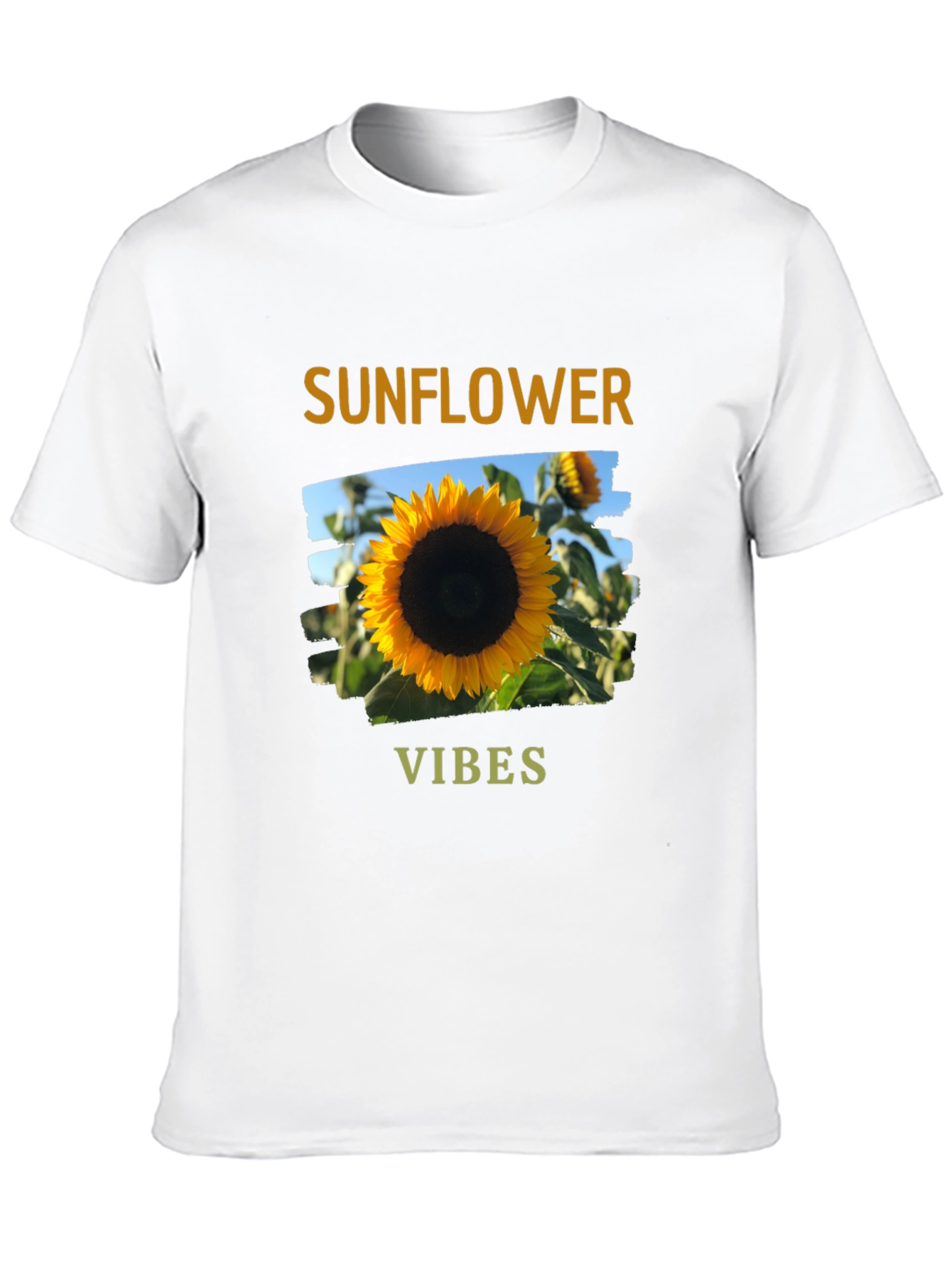 Sunflower Vibes Graphic Tee - Black Cotton Blend