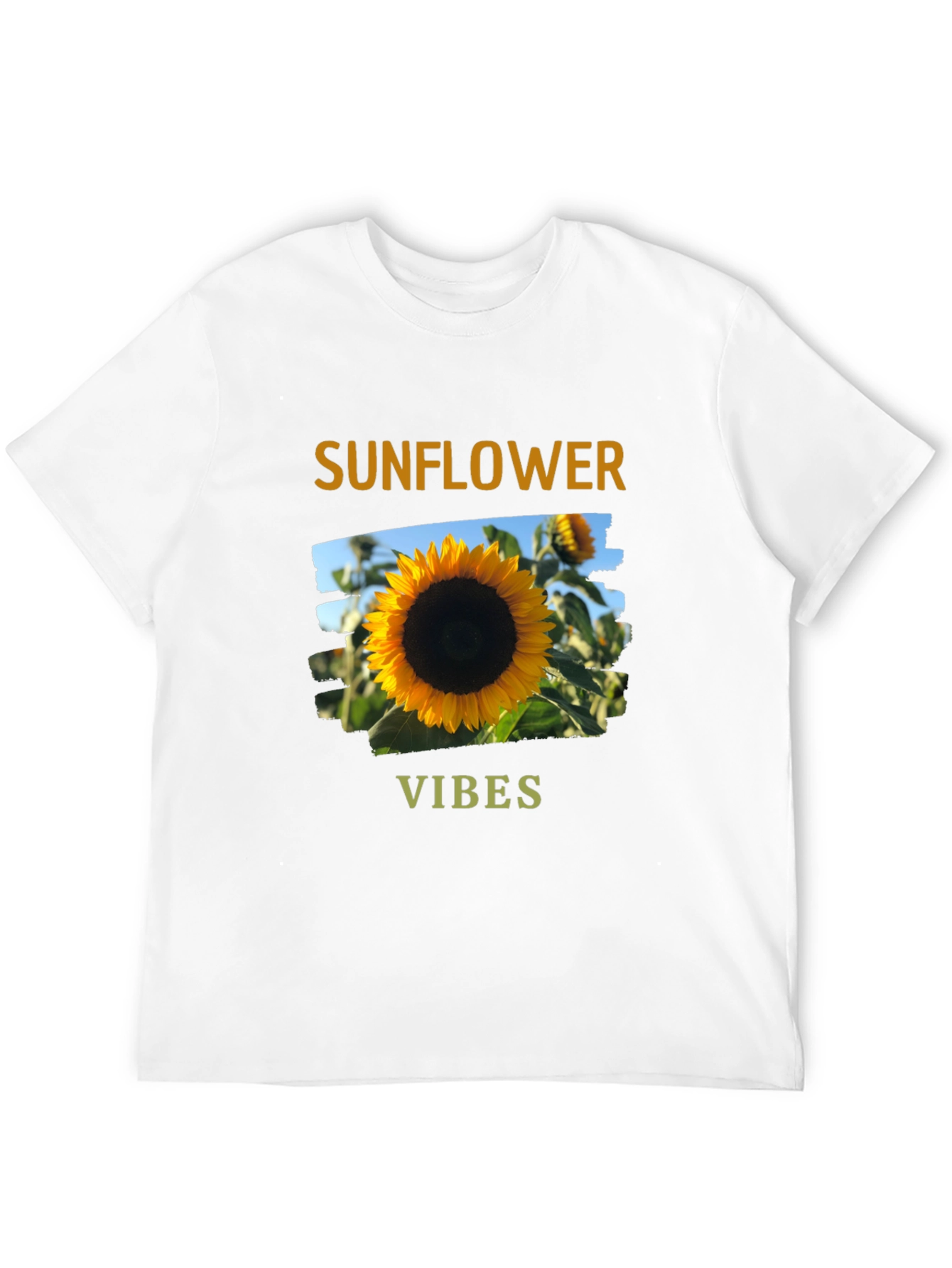 Sunflower Vibes Graphic Tee - Black Cotton Blend