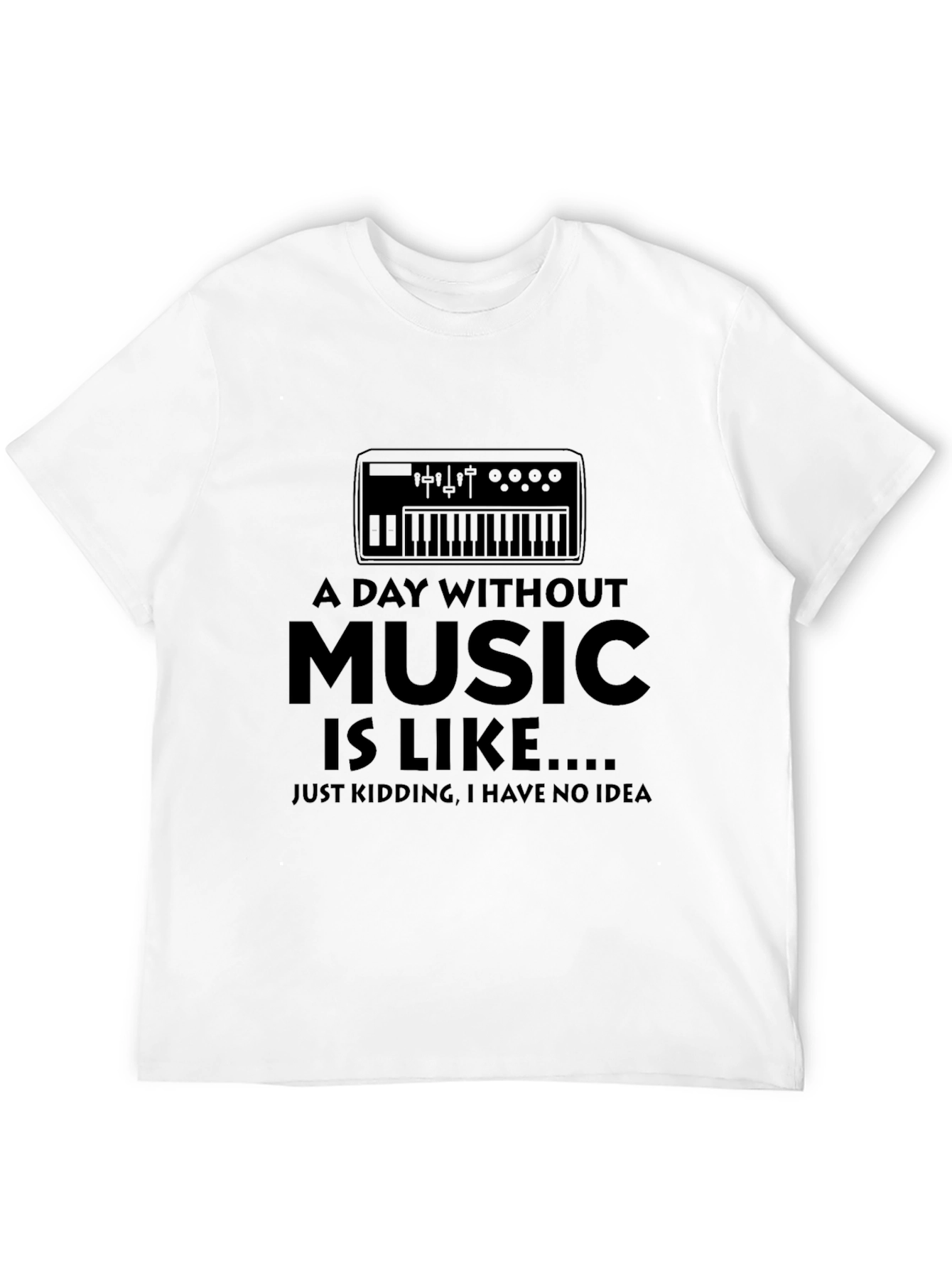 Music Lovers Tee: A Day Without Music - Black