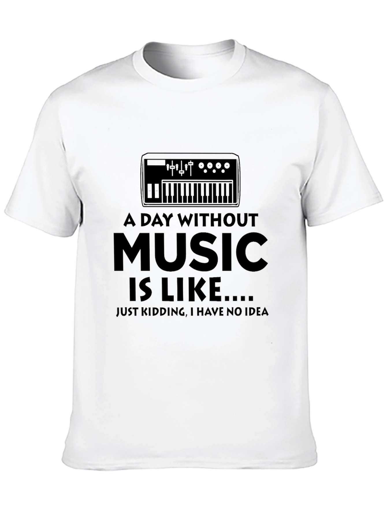 Music Lovers Tee: A Day Without Music - Black