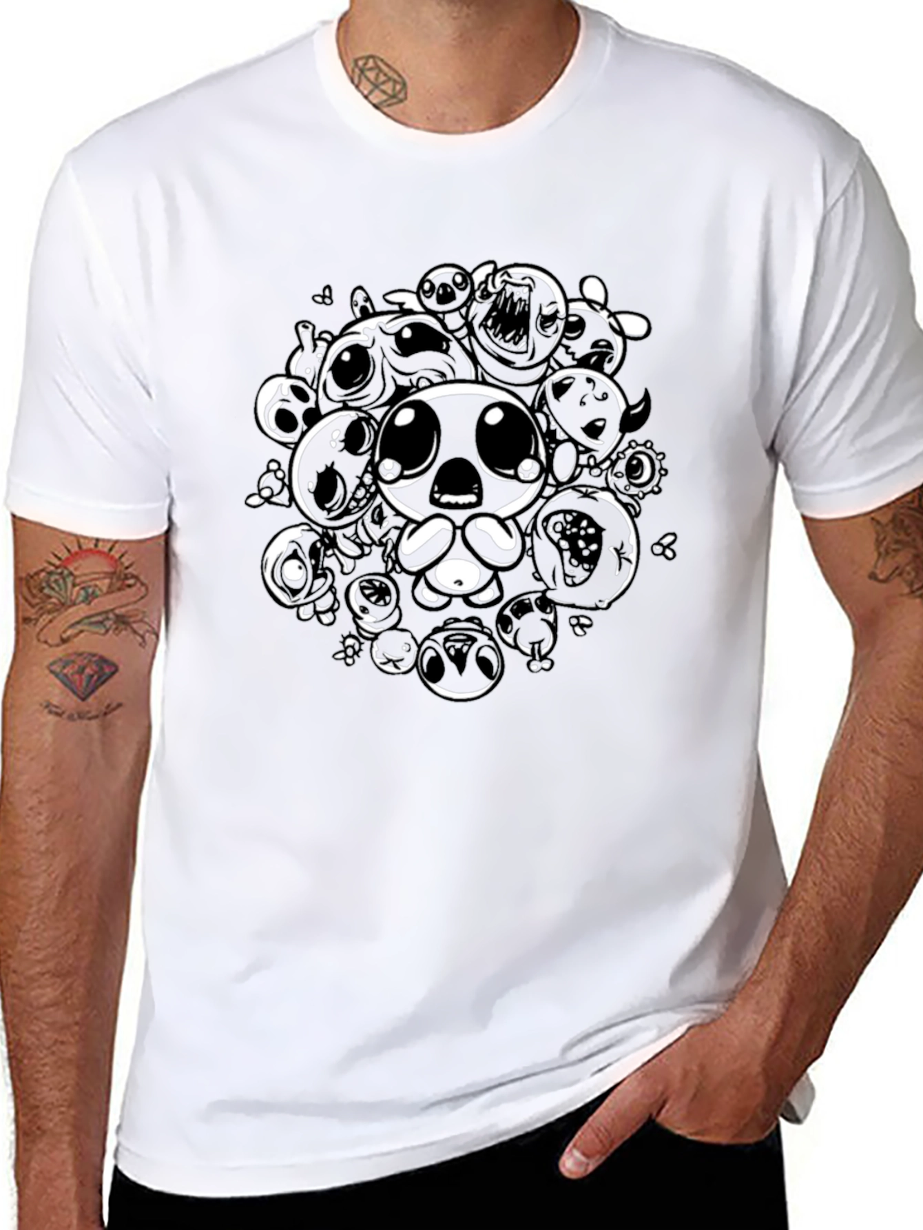 Gaming T-Shirt - Isaac Character Black Tee