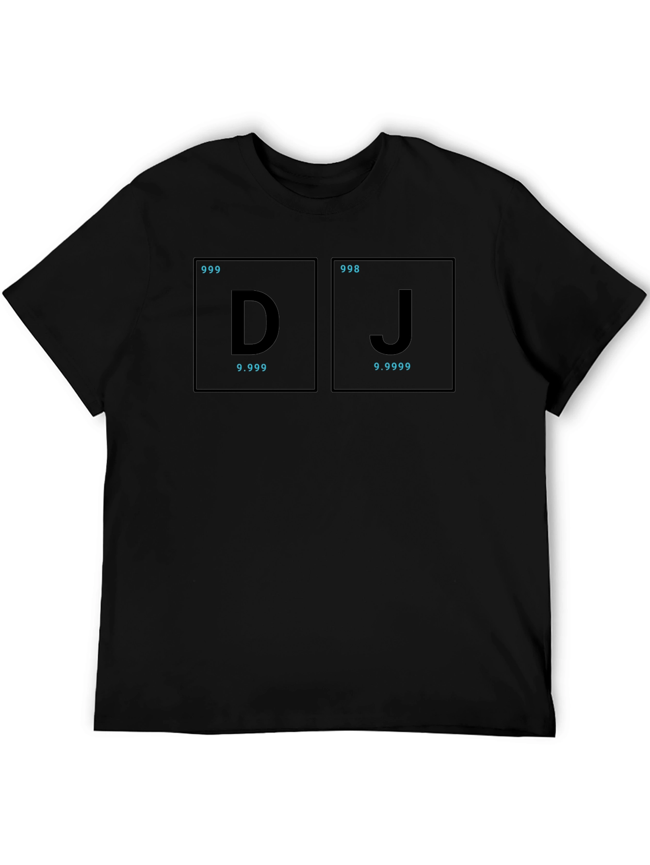 DJ Periodic Table Black Graphic T-Shirt