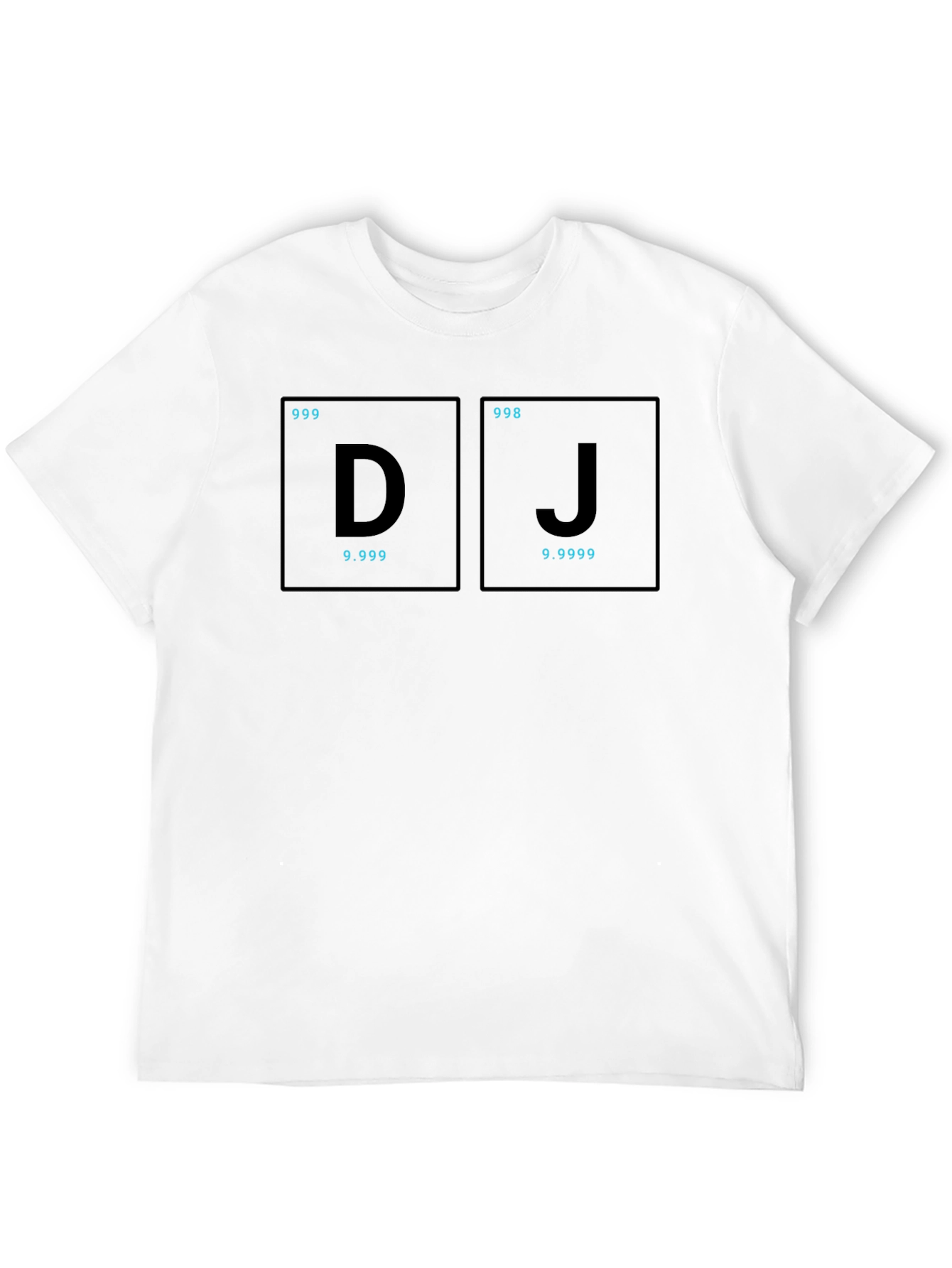 DJ Periodic Table Black Graphic T-Shirt