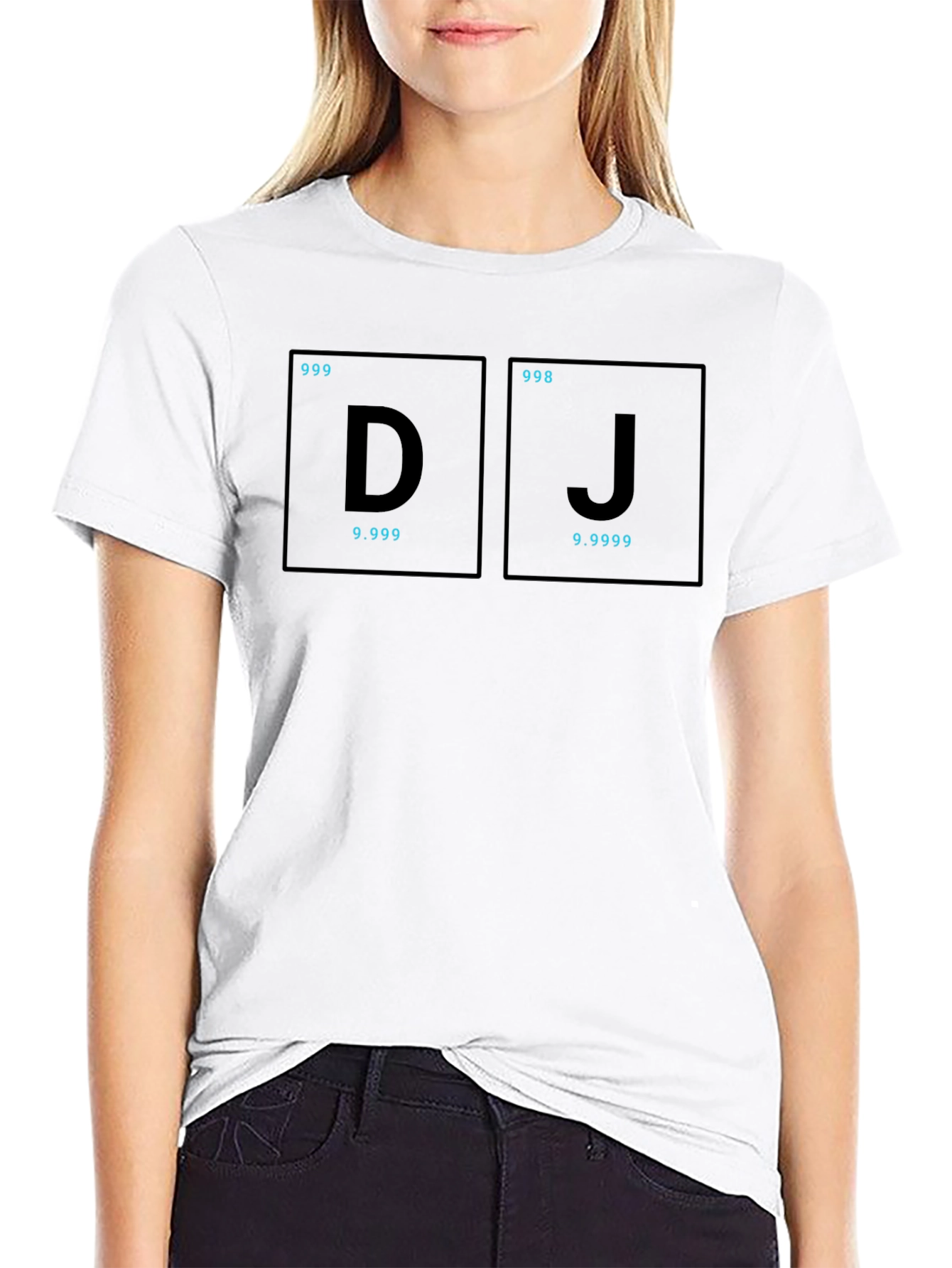 DJ Periodic Table Black Graphic T-Shirt
