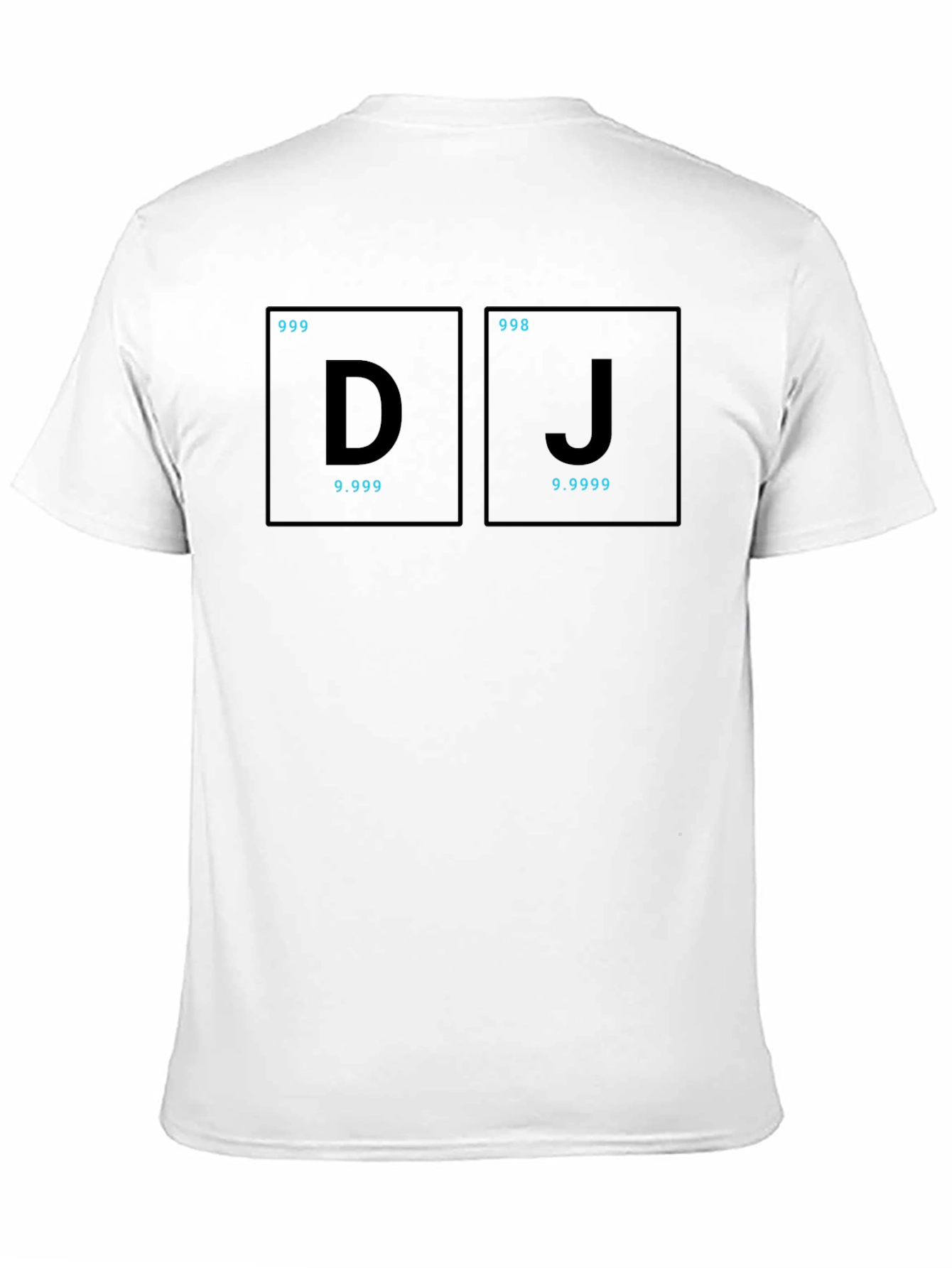 DJ Periodic Table Black Graphic T-Shirt