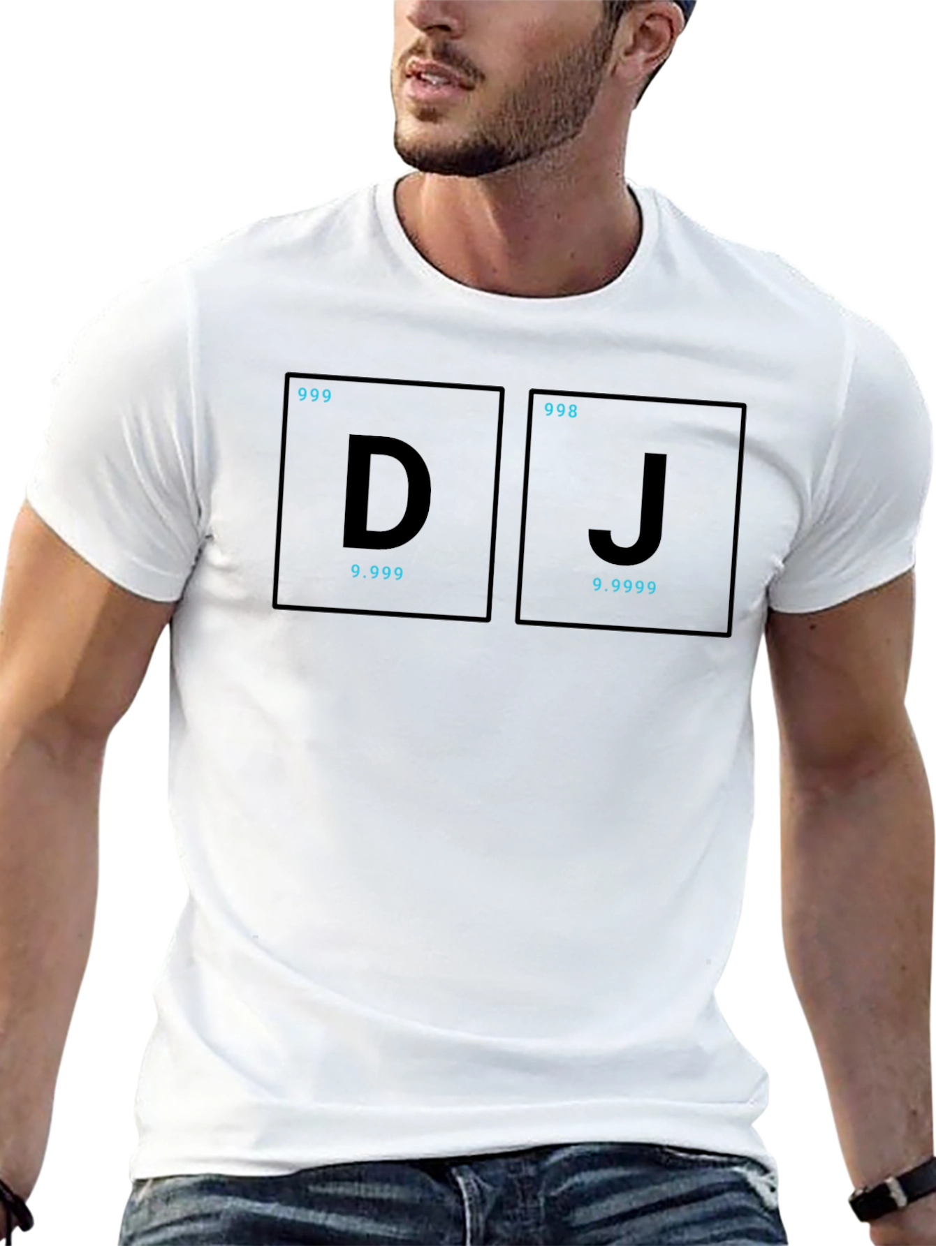 DJ Periodic Table Black Graphic T-Shirt
