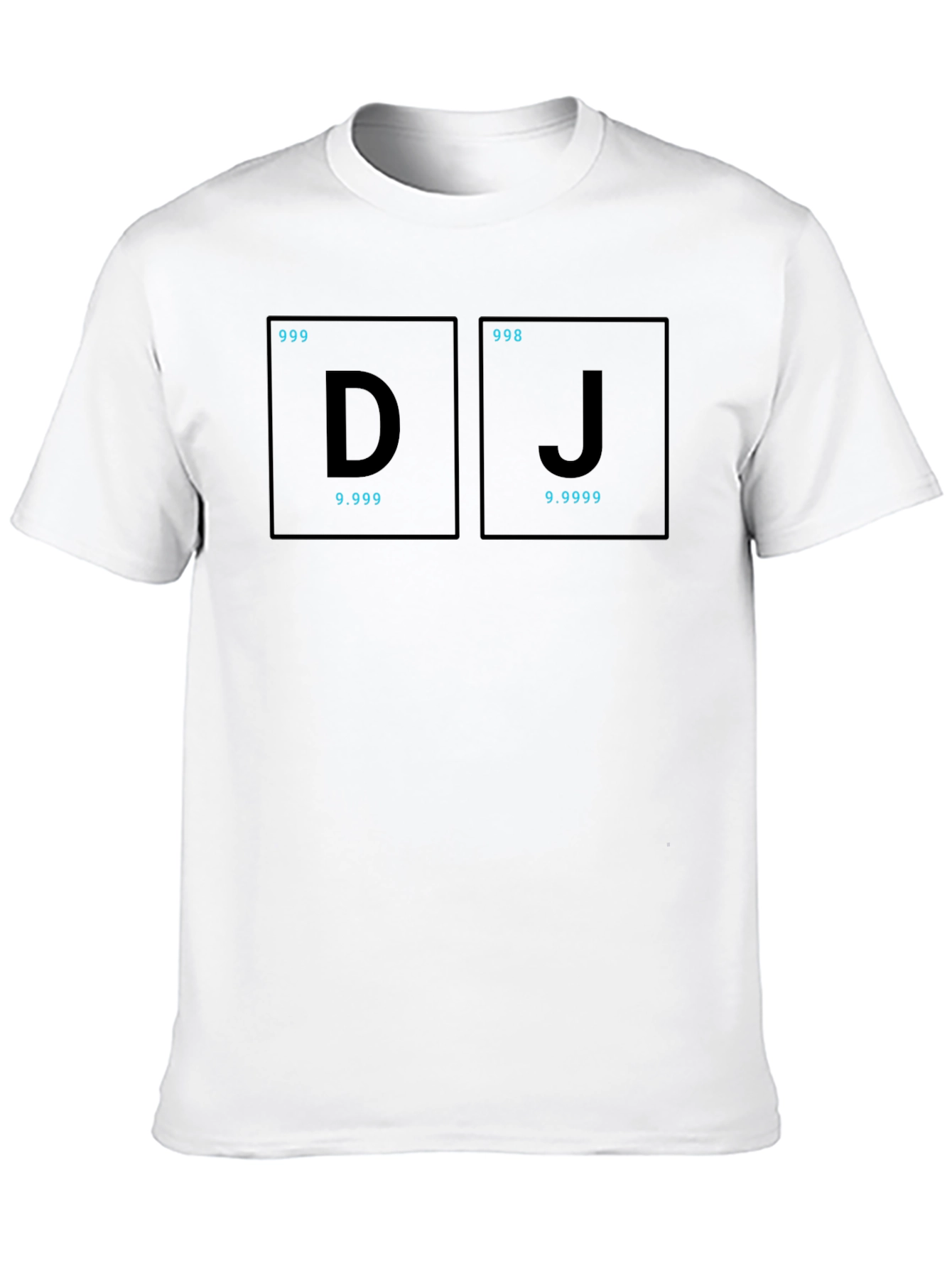 DJ Periodic Table Black Graphic T-Shirt
