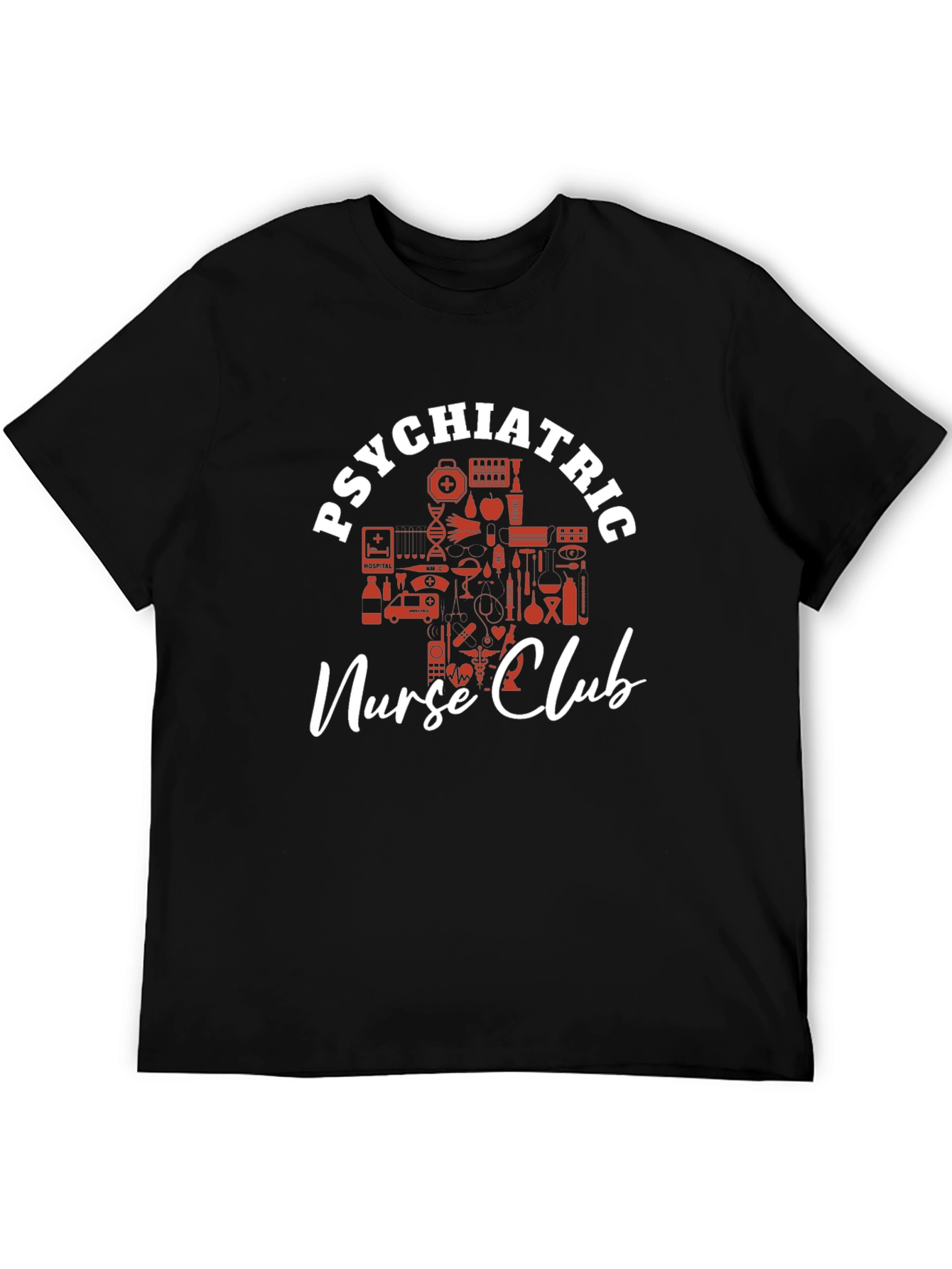 Psychiatric Nurse Club Graphic T-Shirt