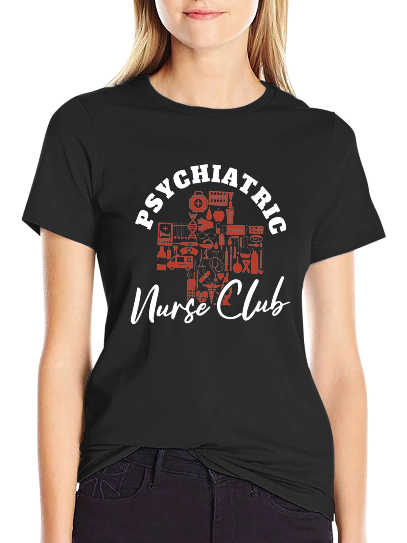 Psychiatric Nurse Club Graphic T-Shirt