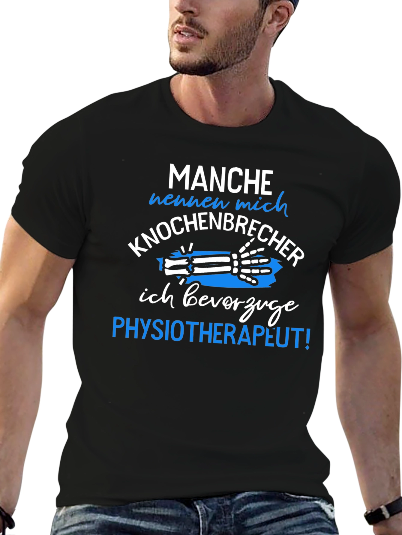 Funny Physical Therapist T-Shirt - Knochenbrecher Design