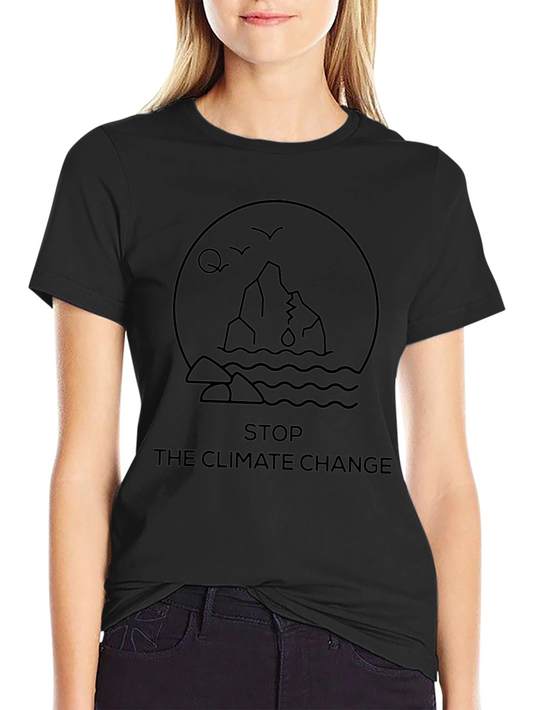 Climate Change Awareness Graphic Tee - Black