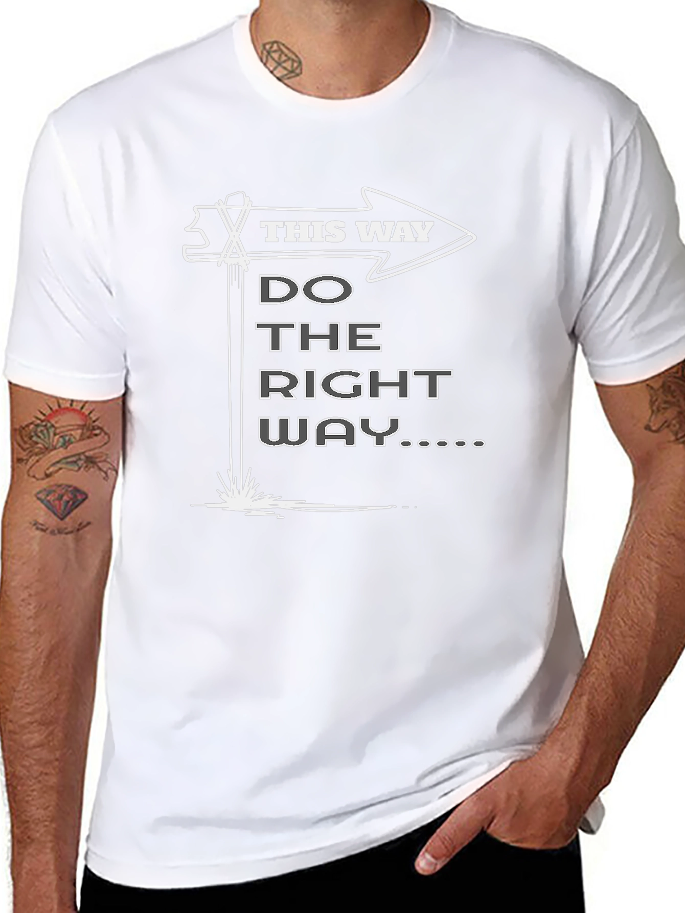Do The Right Way T-Shirt - Black Cotton