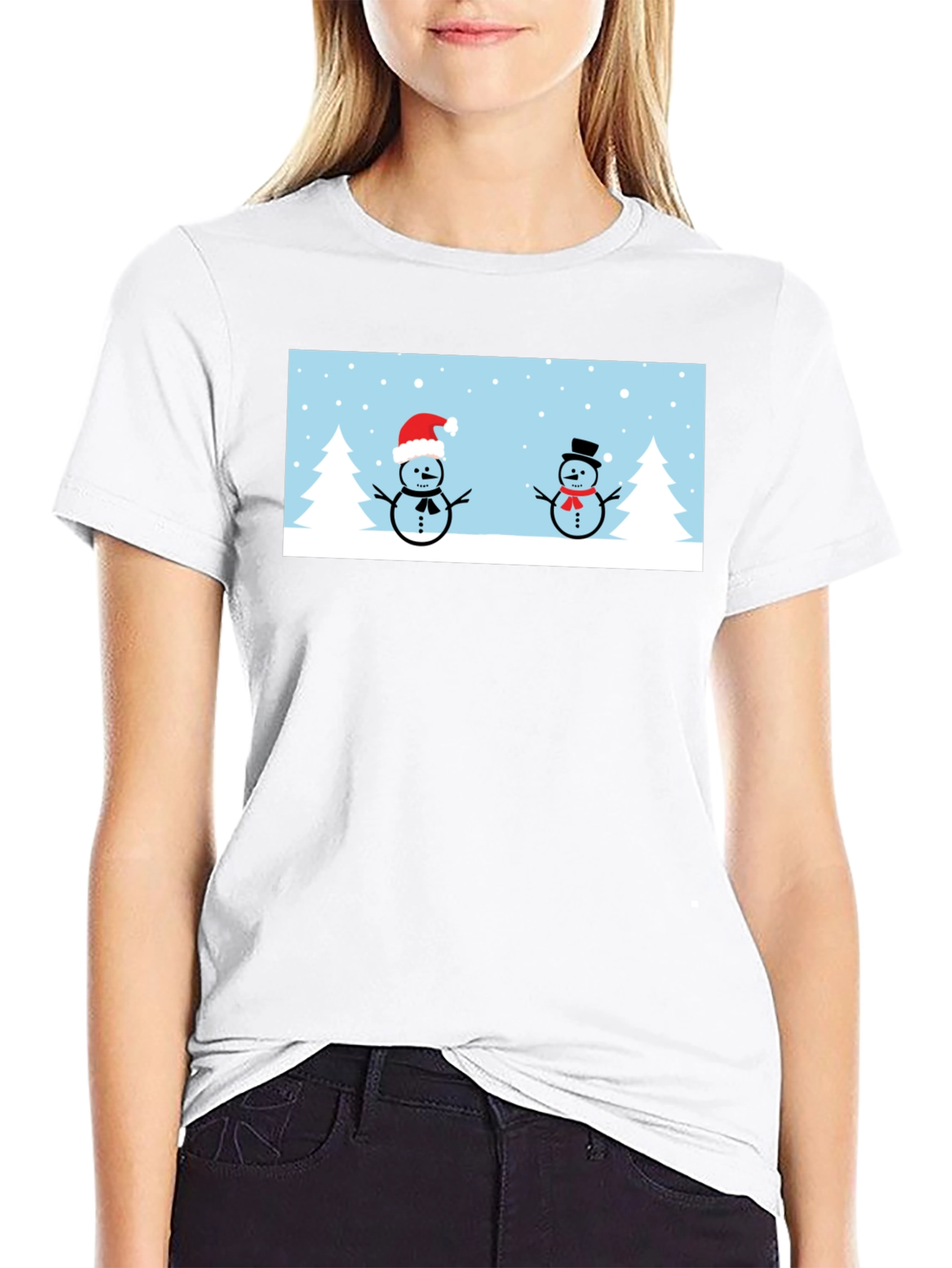 Snowmen Graphic Tee - Winter Holiday T-Shirt