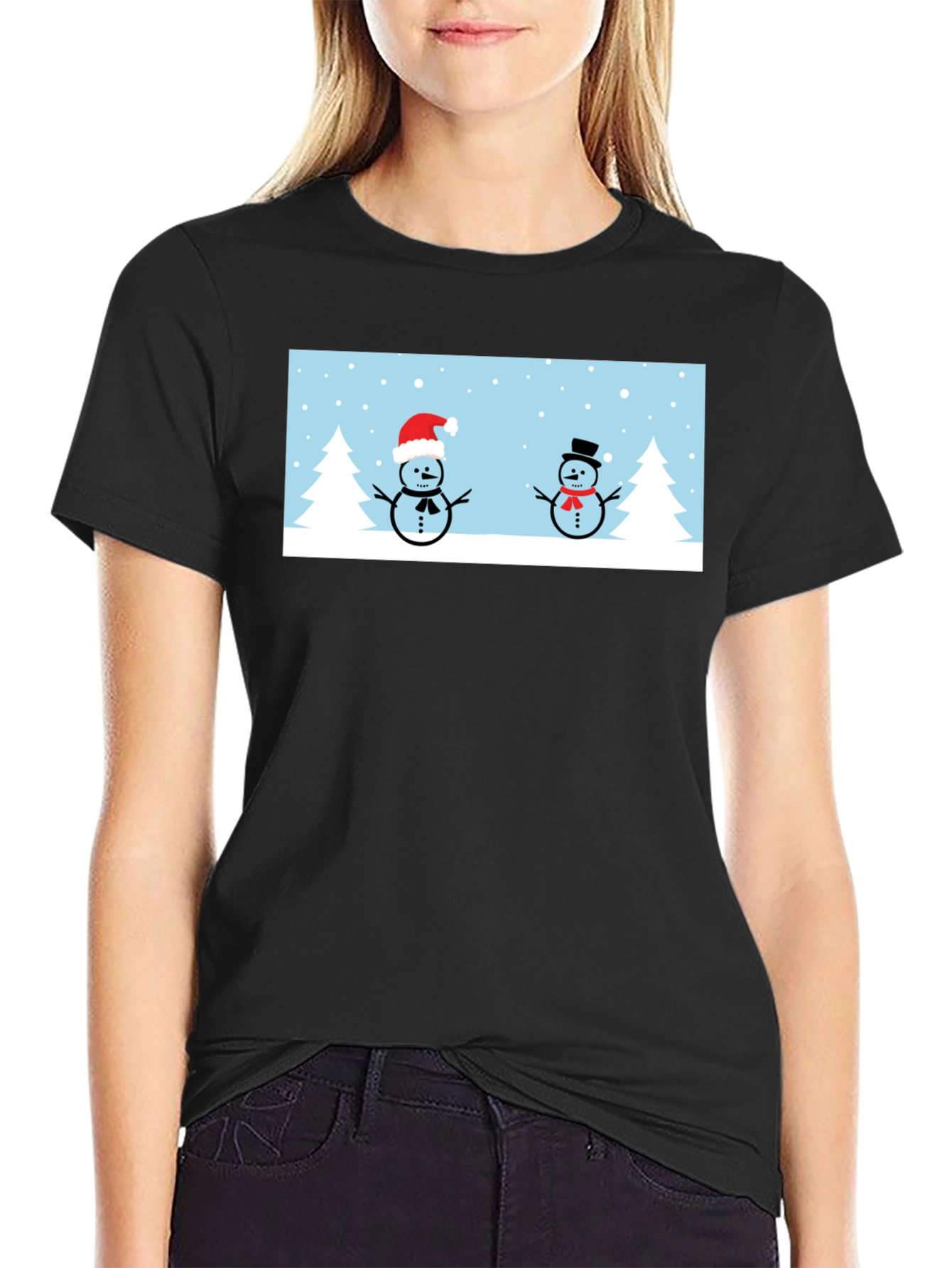 Snowmen Graphic Tee - Winter Holiday T-Shirt