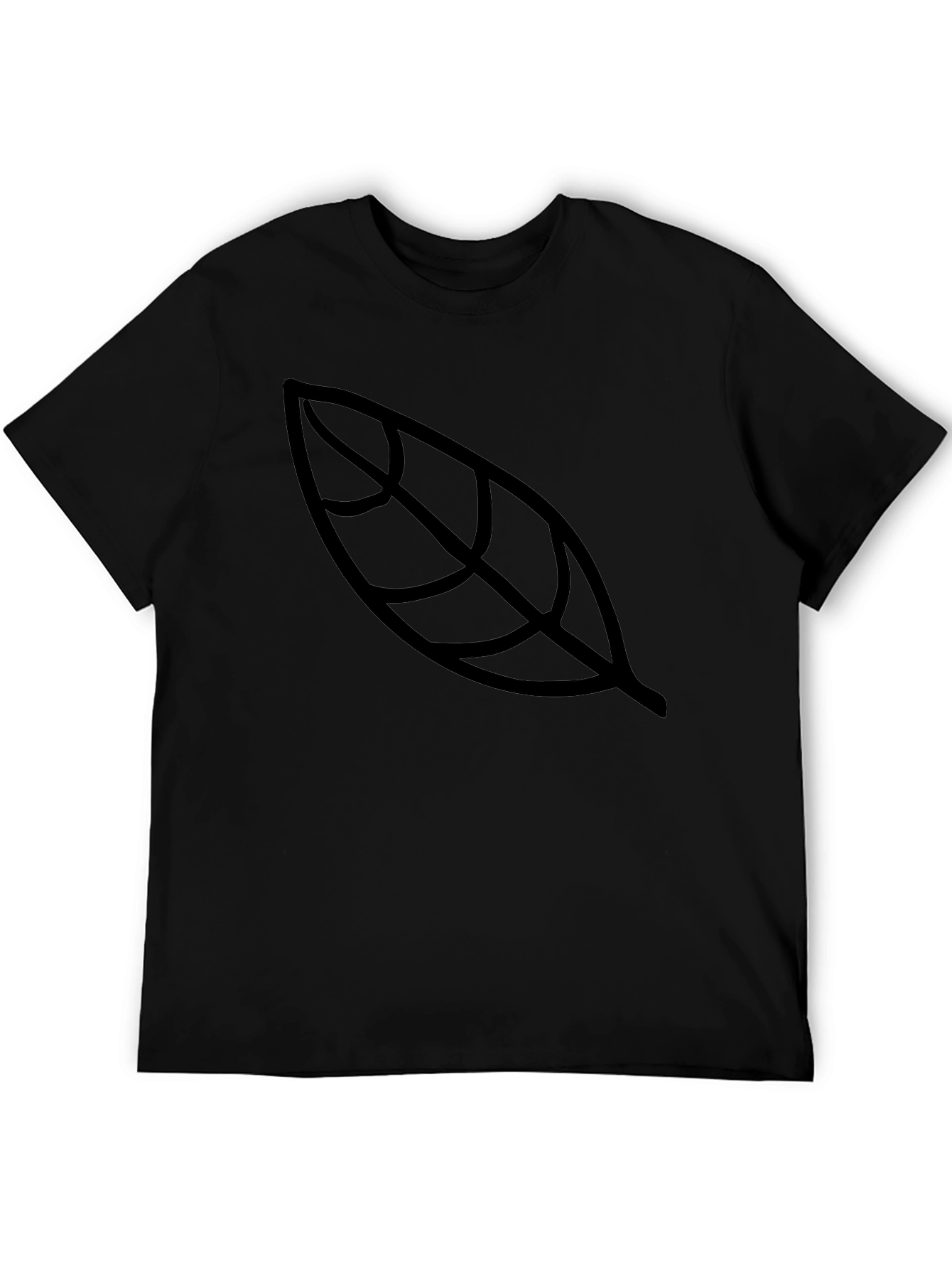 Leaf Graphic Black T-Shirt - Unisex