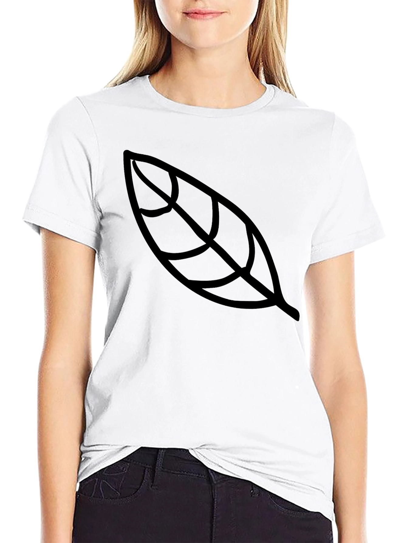 Leaf Graphic Black T-Shirt - Unisex