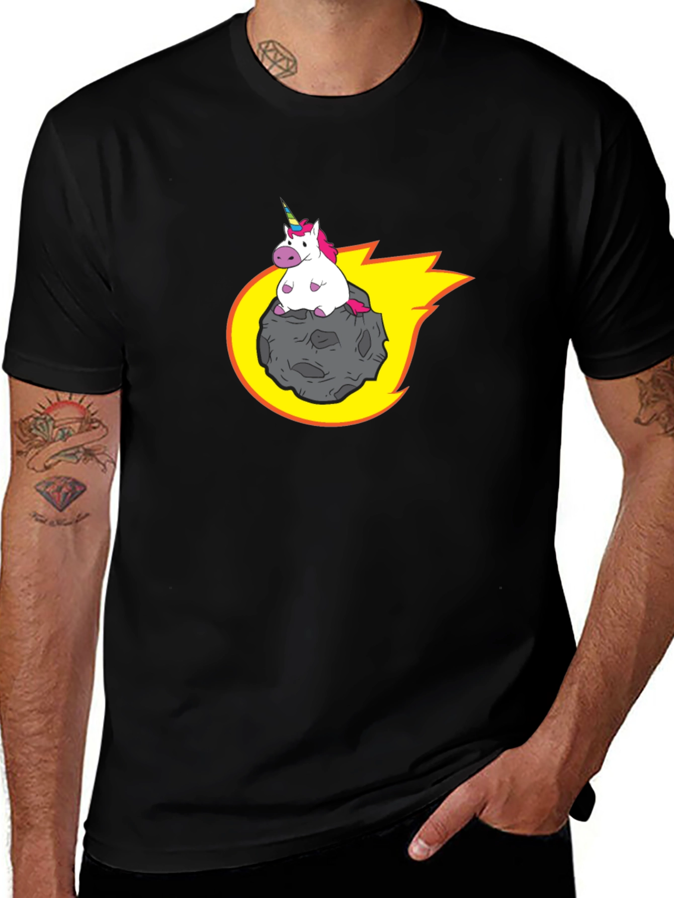 Unicorn Riding Meteor T-Shirt