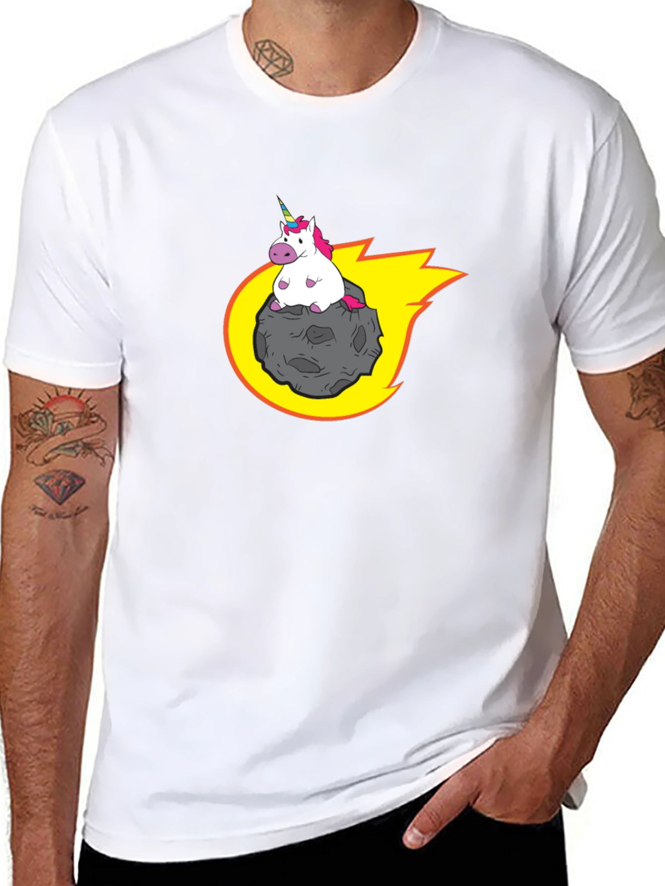 Unicorn Riding Meteor T-Shirt