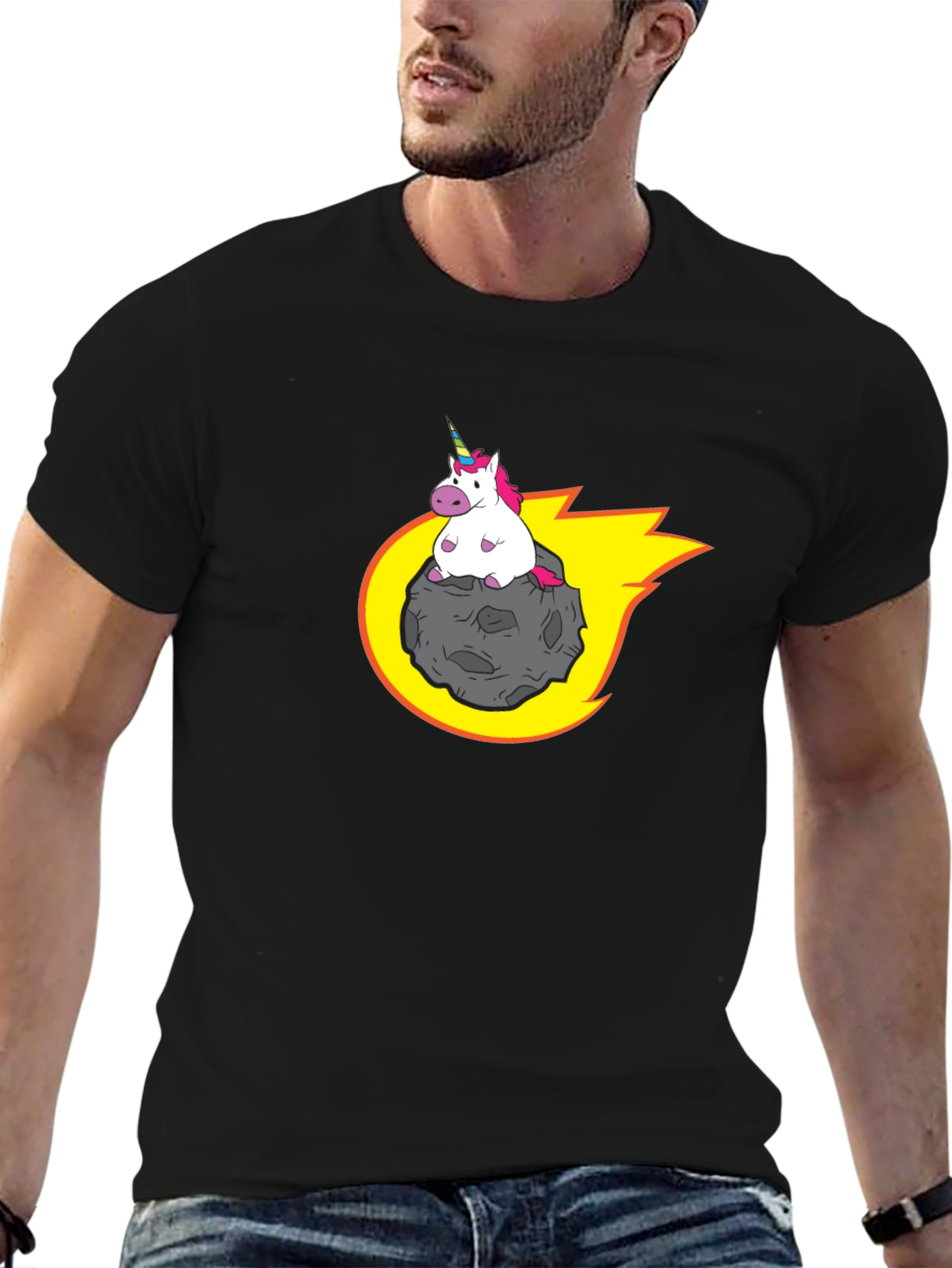 Unicorn Riding Meteor T-Shirt