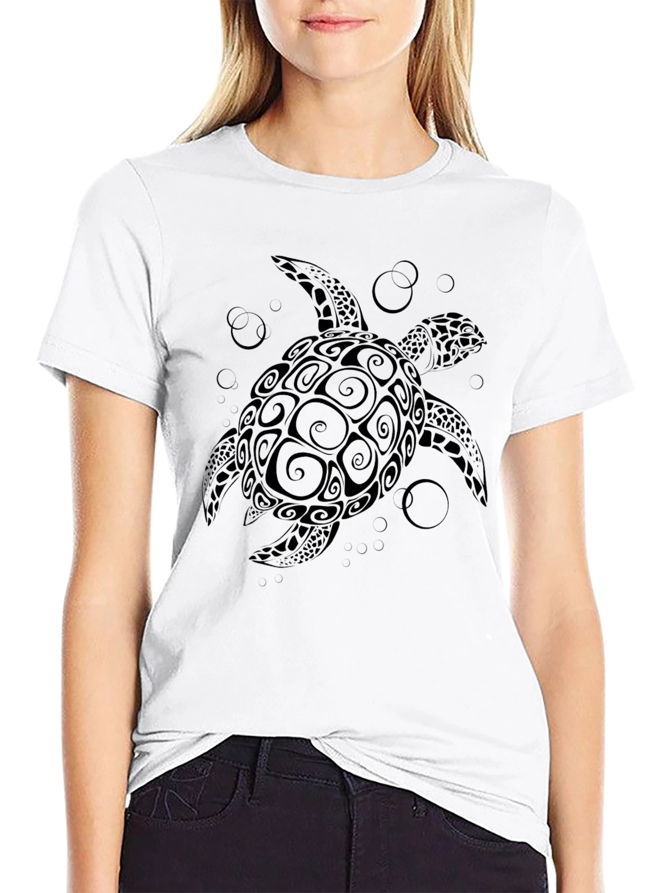 Turtle Graphic Tee - Black