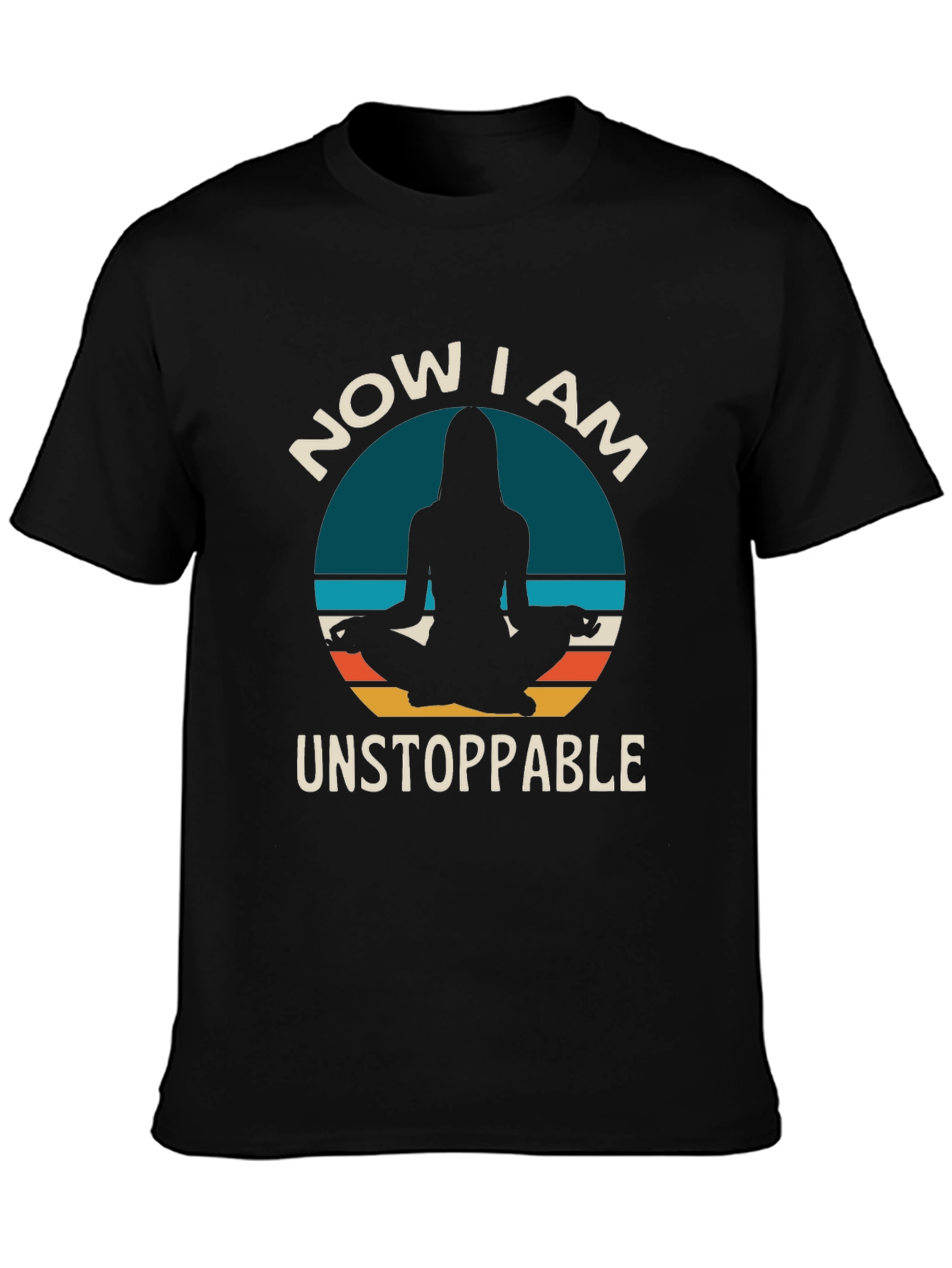Unstoppable Yoga T-Shirt - Meditating Silhouette Design