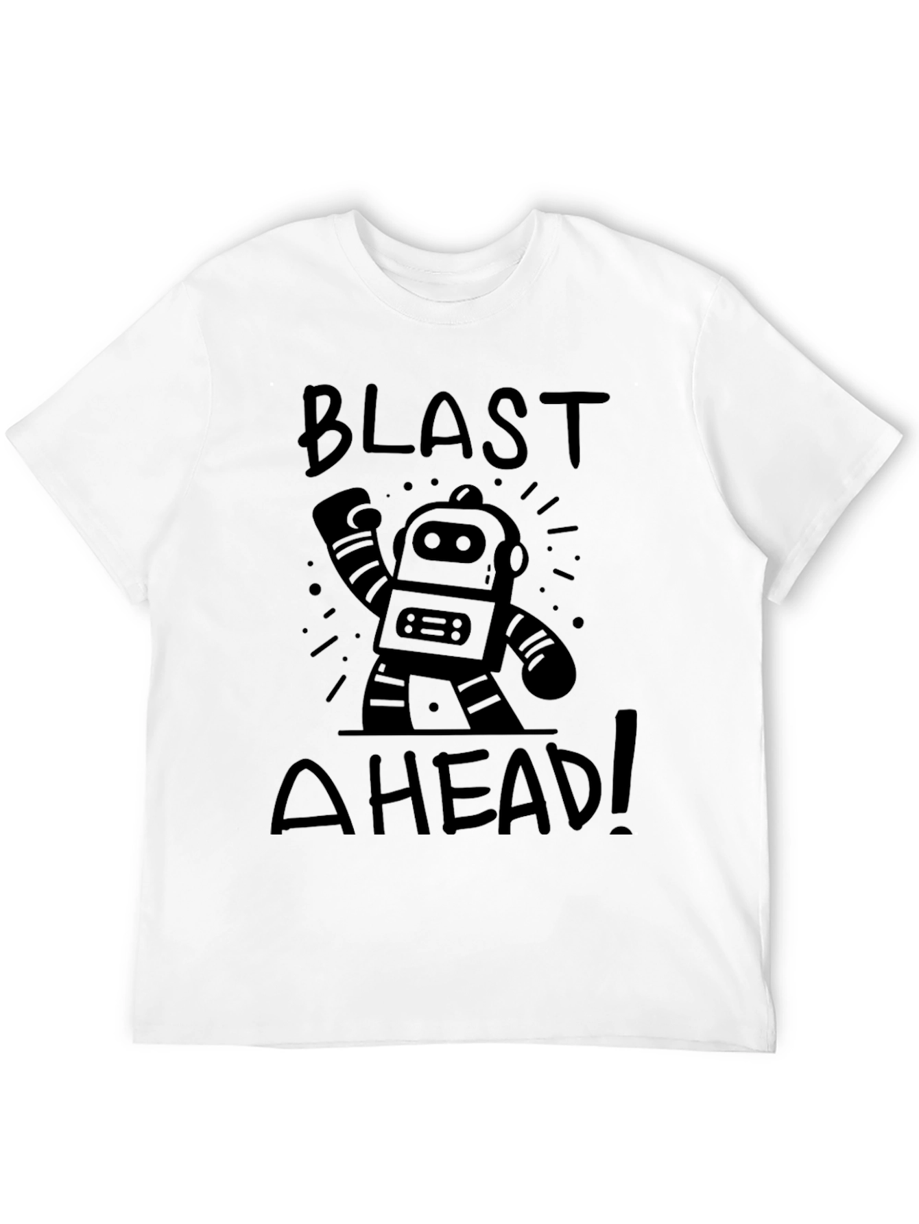 Blast Ahead Robot Graphic T-Shirt