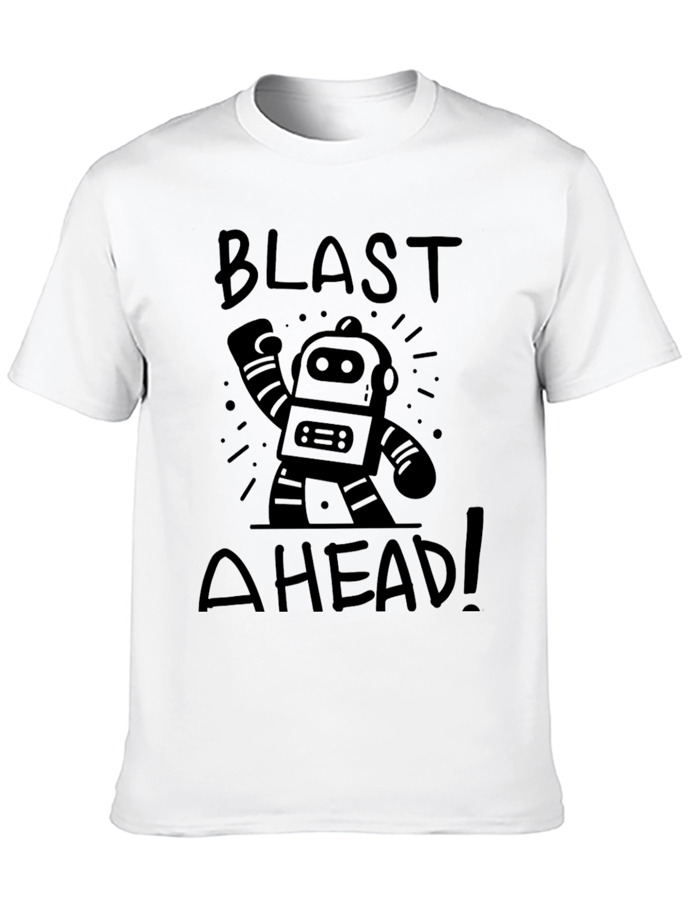 Blast Ahead Robot Graphic T-Shirt