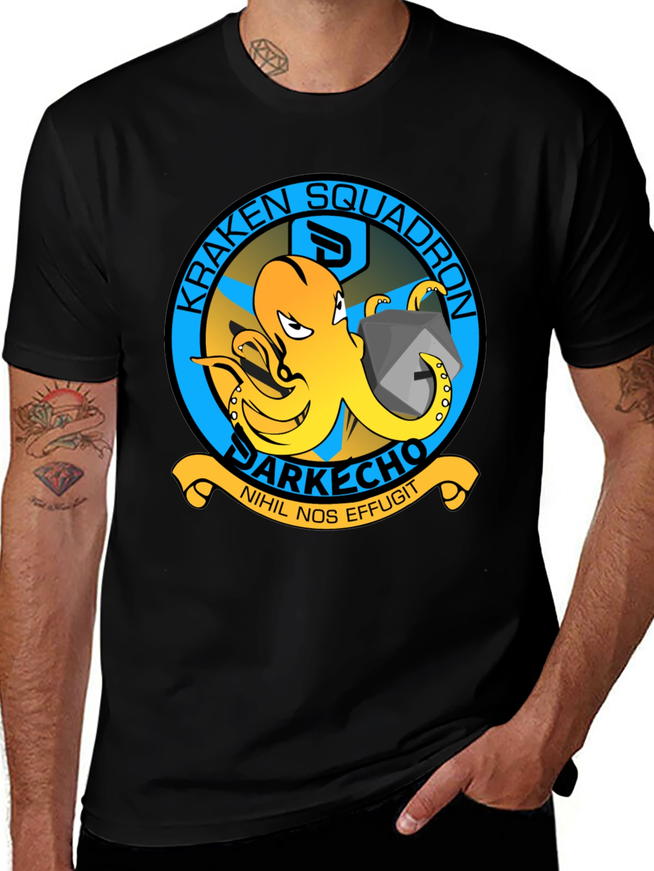 Kraken Squadron Graphic T-Shirt - Dark Echo Design
