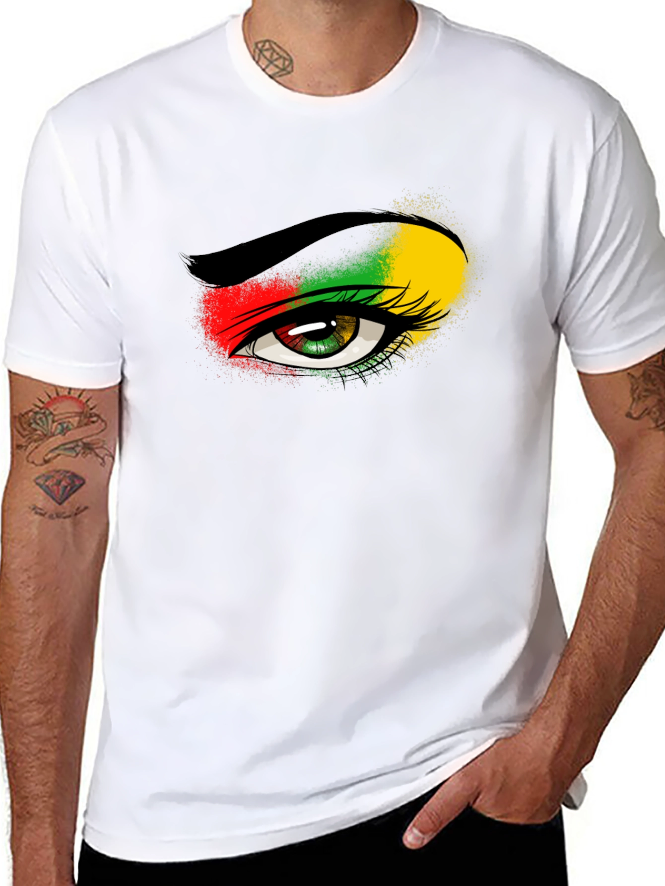 Rasta Eye Graphic Tee - Cool Casual Shirt