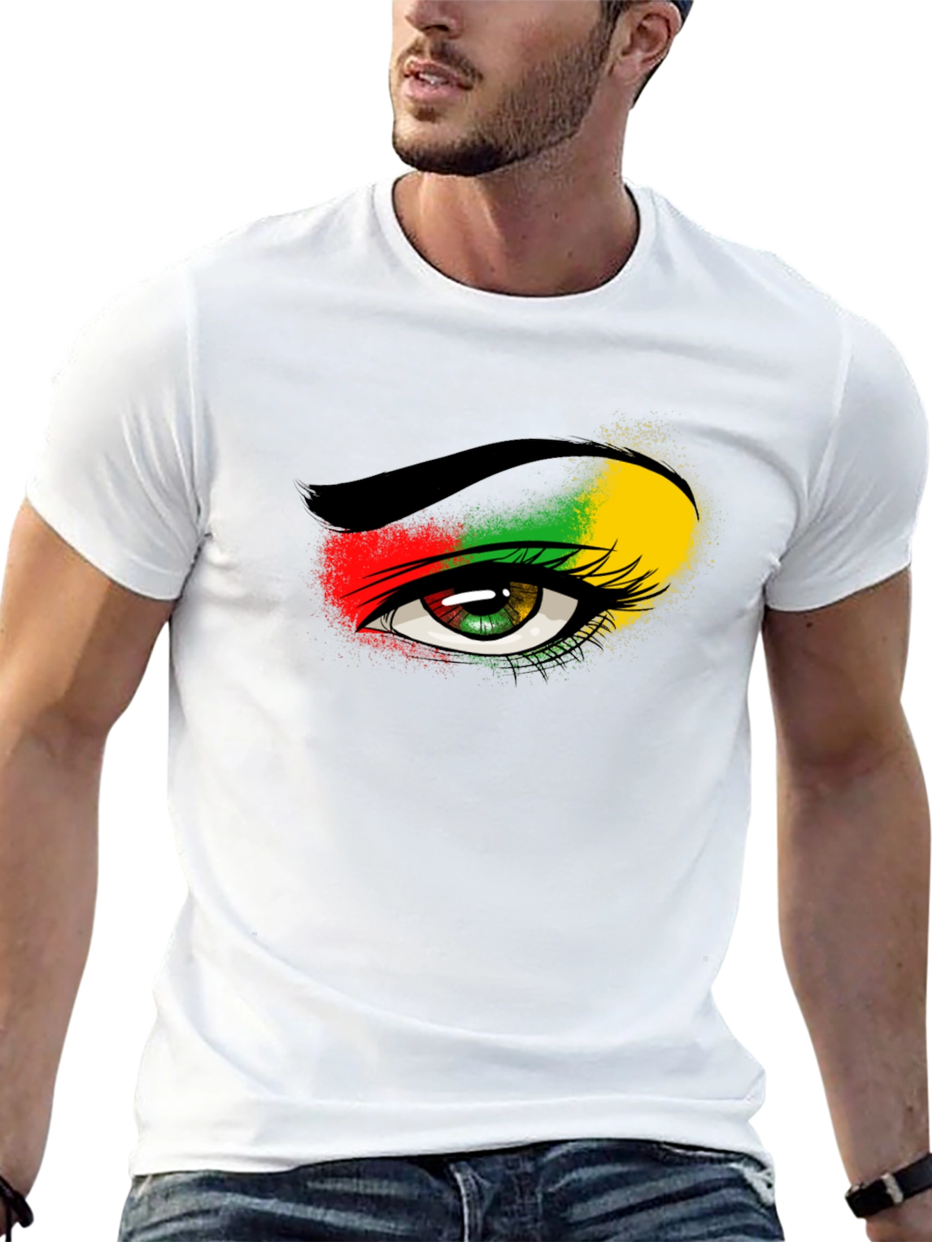 Rasta Eye Graphic Tee - Cool Casual Shirt