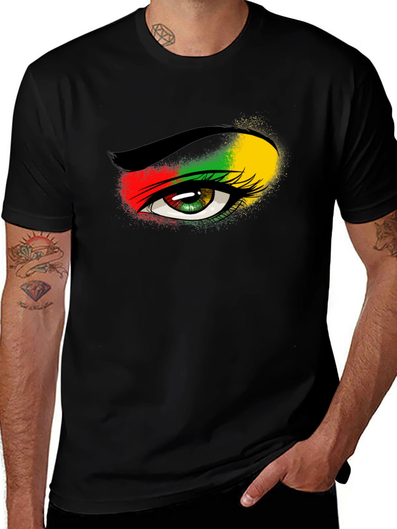 Rasta Eye Graphic Tee - Cool Casual Shirt