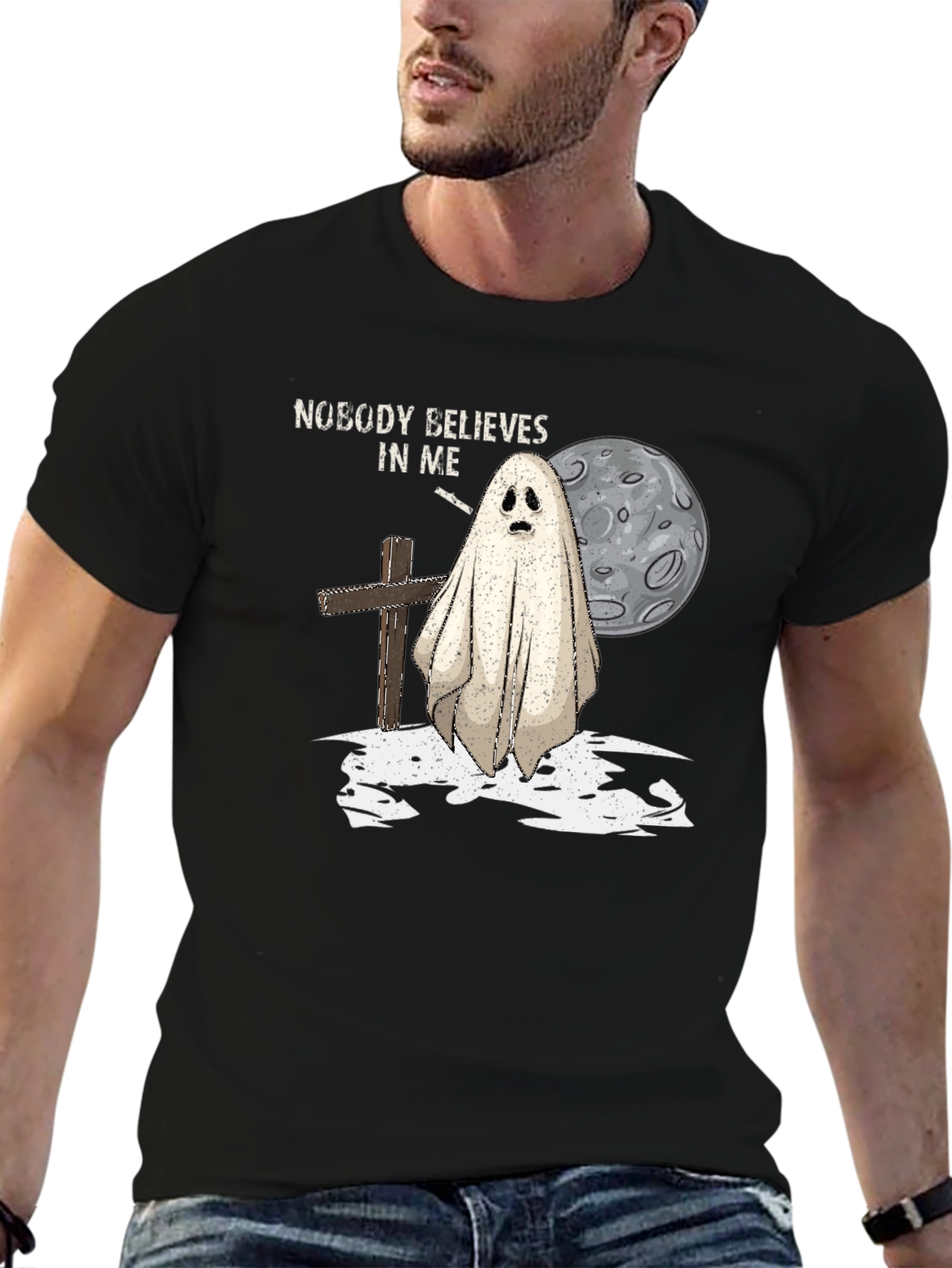 Ghostly Tee: Nobody Believes In Me Graphic T-Shirt