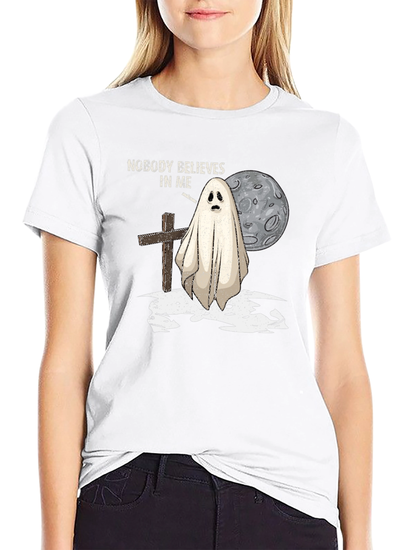Ghostly Tee: Nobody Believes In Me Graphic T-Shirt
