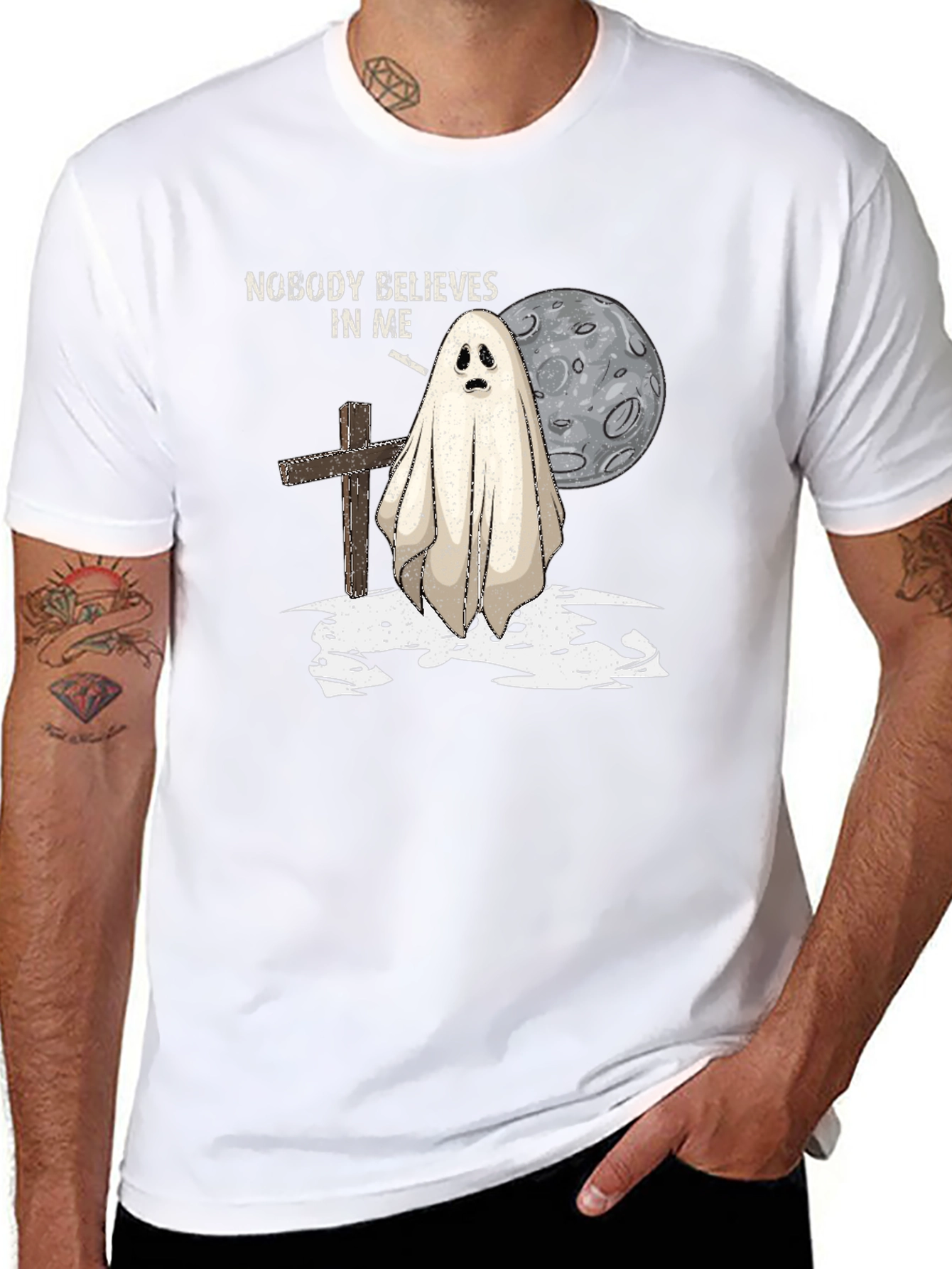 Ghostly Tee: Nobody Believes In Me Graphic T-Shirt