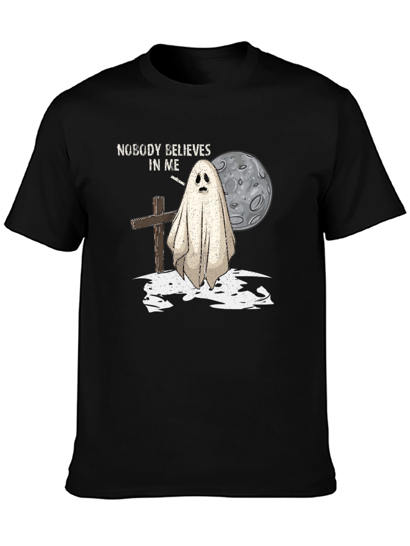 Ghostly Tee: Nobody Believes In Me Graphic T-Shirt