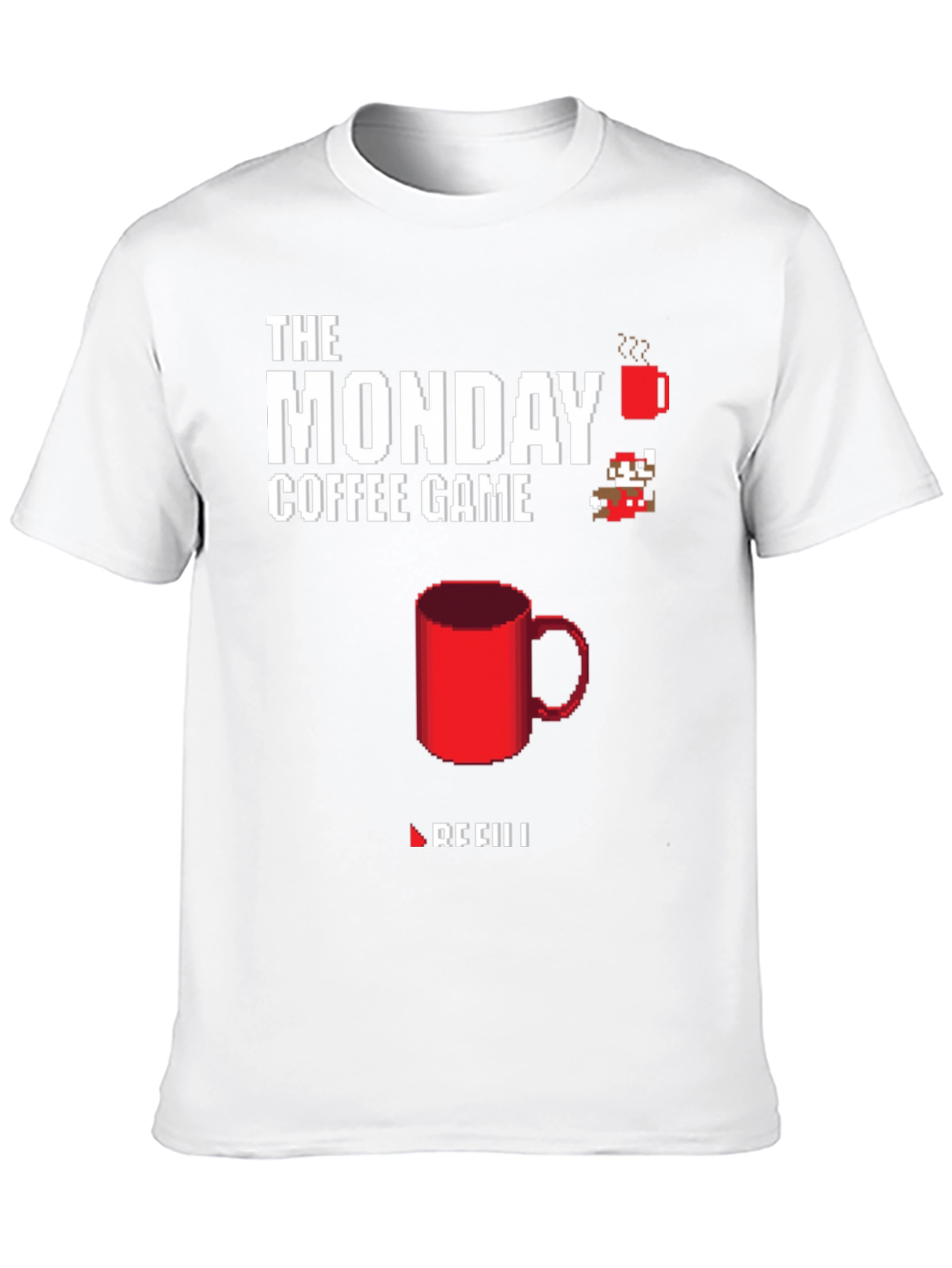 The Monday Coffee Game T-Shirt - Pixel Art Style