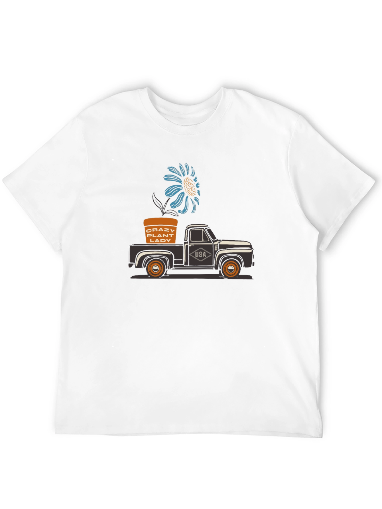 Crazy Plant Lady Truck T-Shirt - Black